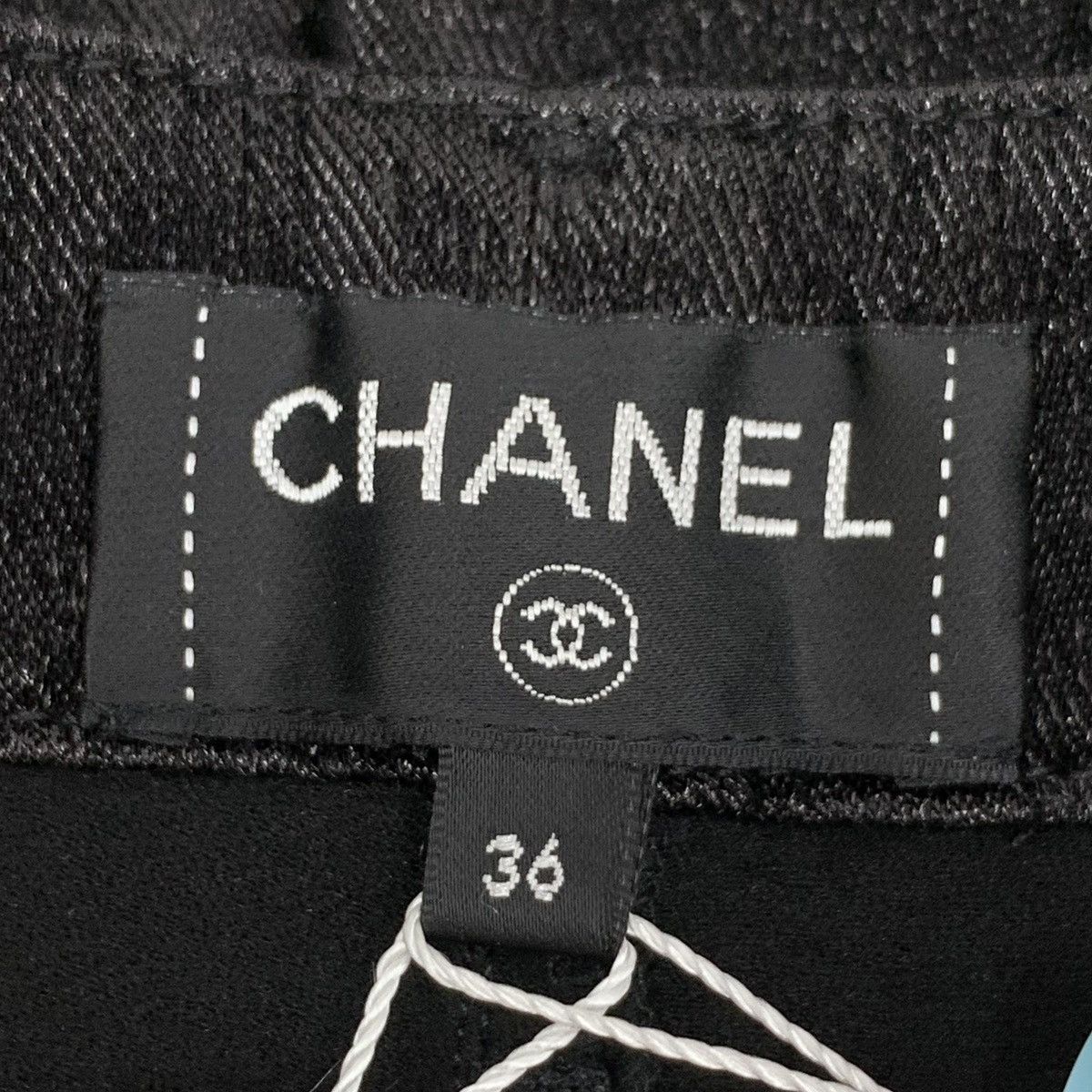 Chanel Chanel Black Vintage Washed Cotton Casual Denim Pants K26WX Size 25" / US 0 / IT 36 - 6 Thumbnail