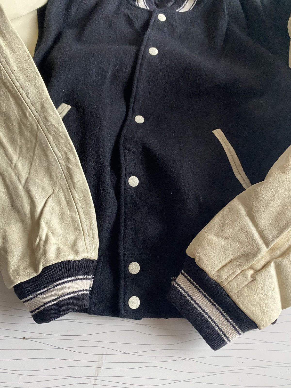 PPFM PPFM Varsity jacket Embroidery SpellOut Leather Size US M / EU 48-50 / 2 - 8 Thumbnail