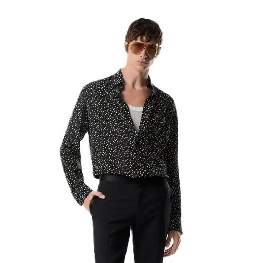 Tom Ford o1loc1c0426 HRO003 Crepe De Chine Fluid Fit Shirt in Black Size US XL / EU 56 / 4 - 2 Thumbnail