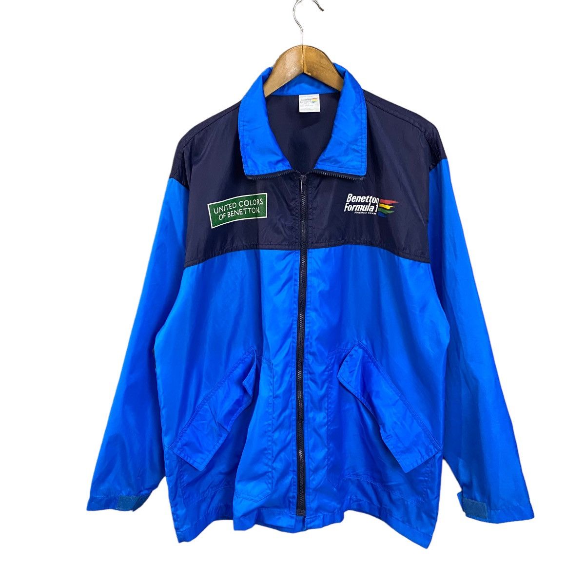 Vintage Vintage 90's BENETTON F1 Windbreaker Jacket Size US L / EU 52-54 / 3 - 8 Thumbnail