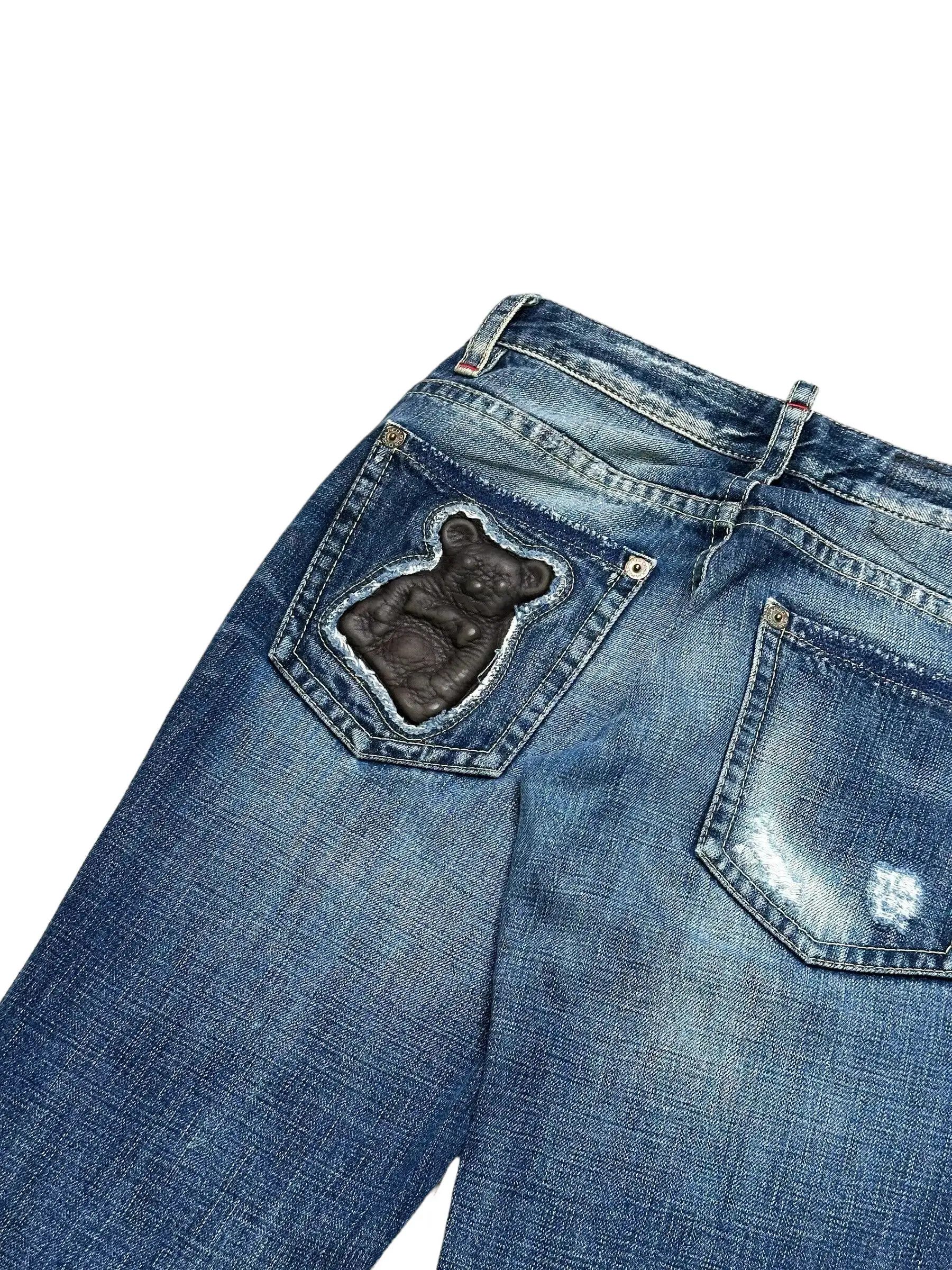 Dsquared2 koala leather australian style distressed vintage jeans Size 30" / US 8 / IT 44 - 3 Thumbnail