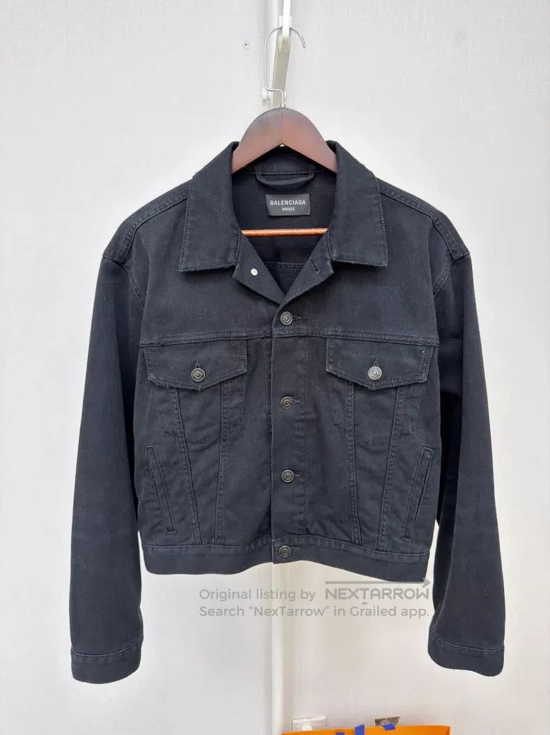 Balenciaga Balenciaga Black Washed Denim Jacket Size US M / EU 48-50 / 2 - 1 Thumbnail