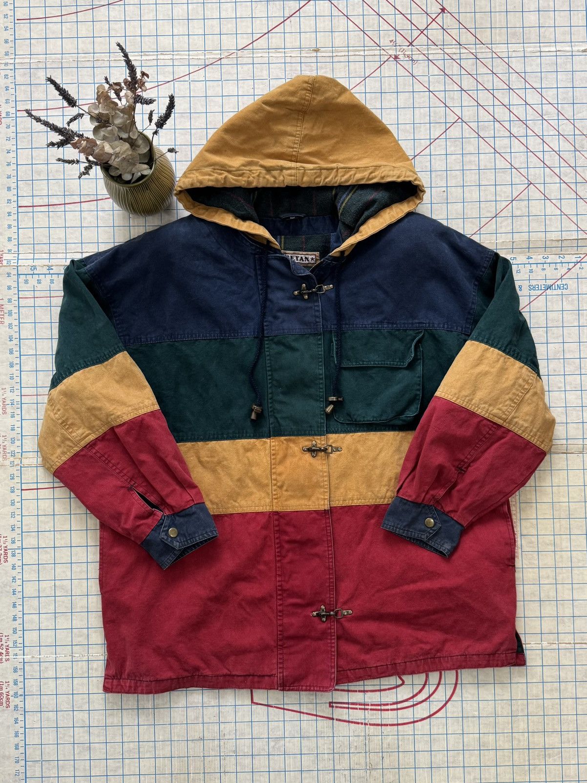Vintage Vintage 90’s Fireman Clasp Striped Jacket Braetan Size Large Size US L / EU 52-54 / 3 - 4 Thumbnail