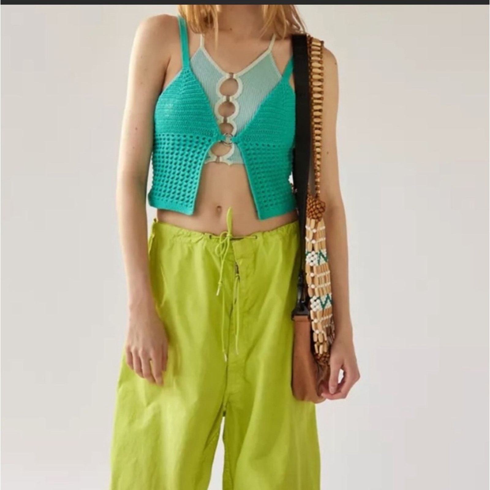 Urban Outfitters Urban Outfitters | Goldie teal open front sweater NWT L Size L / US 10 / IT 46 - 5 Thumbnail