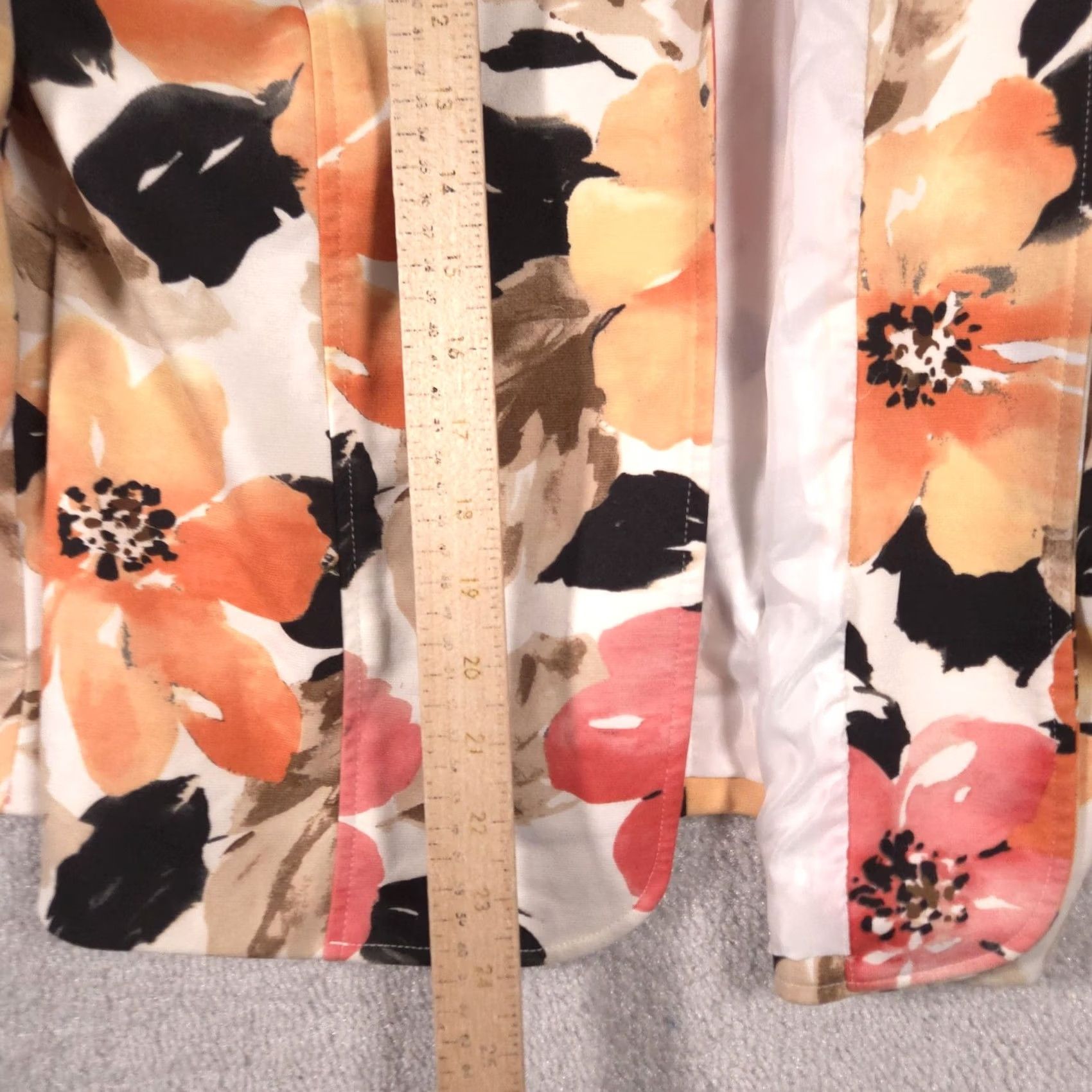 Vintage Alfred Dunner Blazer Womens 12P Floral Open Front Lined Stretch Jacket Size XL / US 12-14 / IT 48-50 - 7 Thumbnail