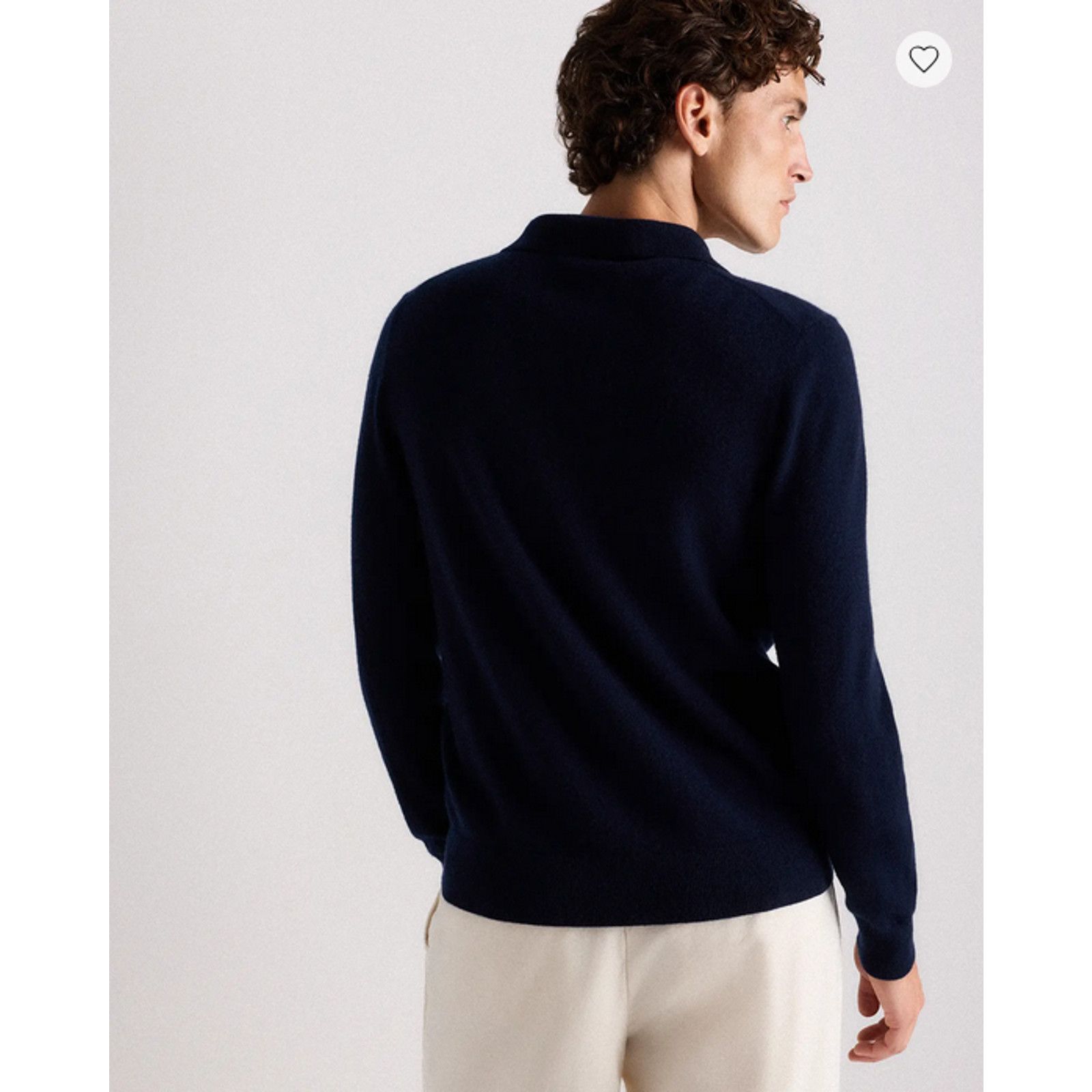 Quince Quince Mens Cashmere Polo Sweater True Navy Size L NWT Size US L / EU 52-54 / 3 - 5 Thumbnail