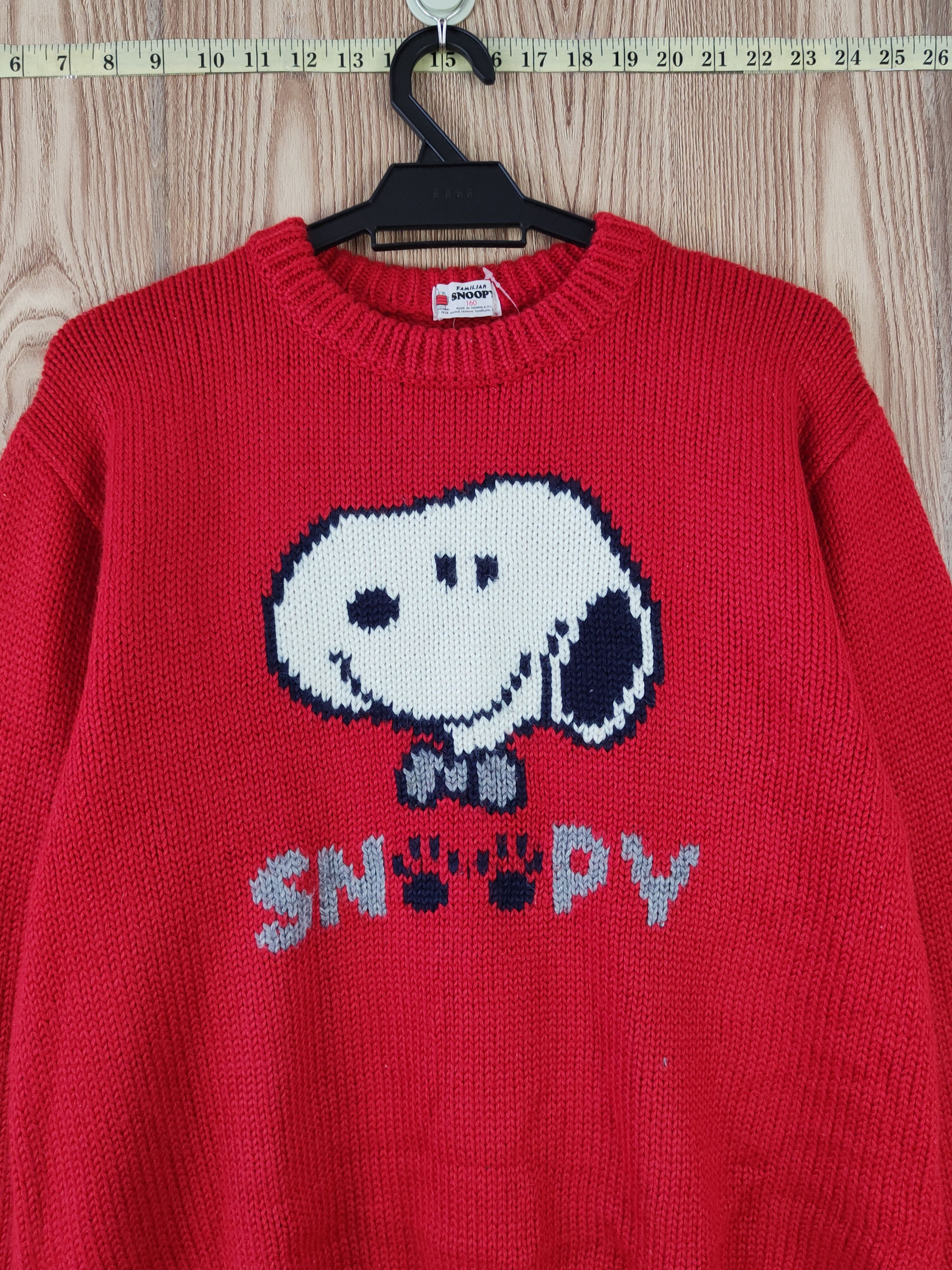 Cartoon Network × Japanese Brand Snoopy Red Knitwear Sweatshirts #W824 Size L / US 10 / IT 46 - 2 Thumbnail