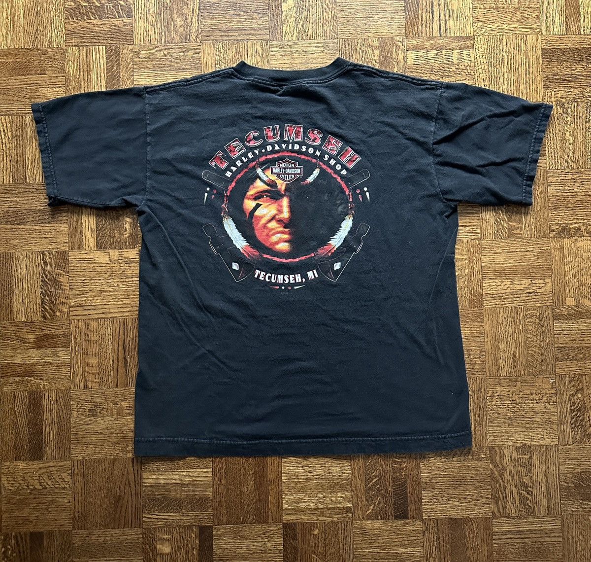 Harley Davidson Vintage Y2K Harley Davidson Tecumseh Eagle Graphic Tee Size US L / EU 52-54 / 3 - 2 Thumbnail