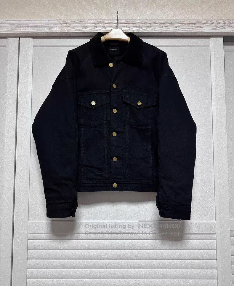 Fear of God Fear of God Black heavy lambswool denim jacket Size US M / EU 48-50 / 2 - 1 Thumbnail