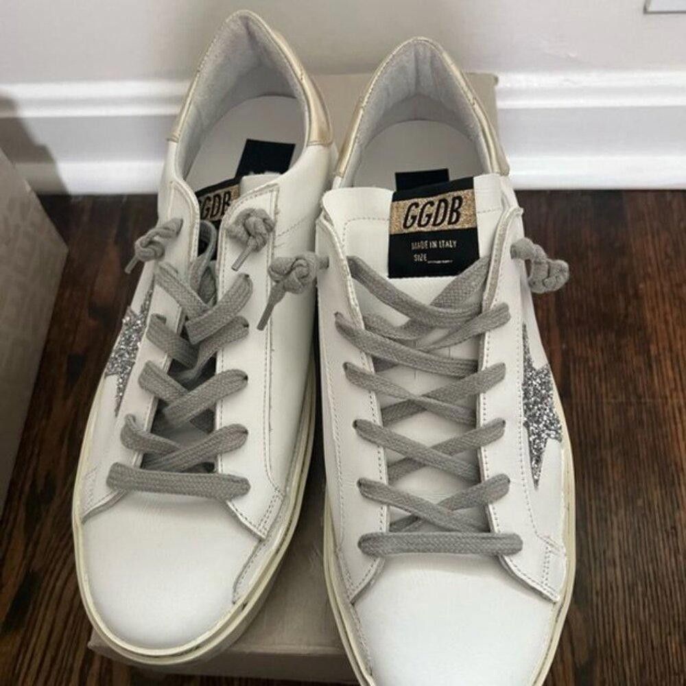 Golden Goose NWT Golden Goose High Star Sneakers in Silver Glitter Size US 11 / IT 41 - 2 Thumbnail