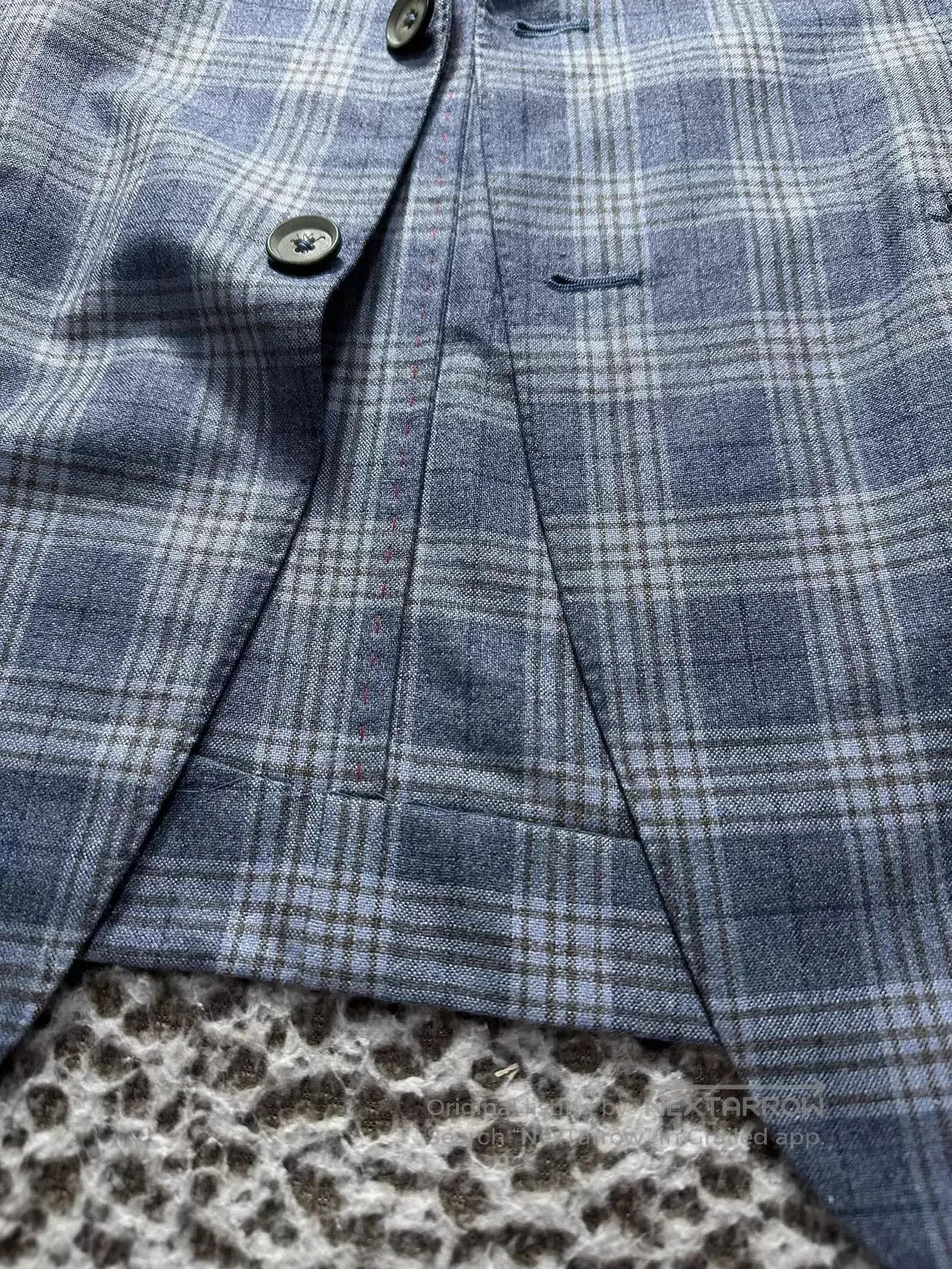 Isaia Blue Plaid Light Jacket - Size L. Size US L / EU 52-54 / 3 - 4 Thumbnail