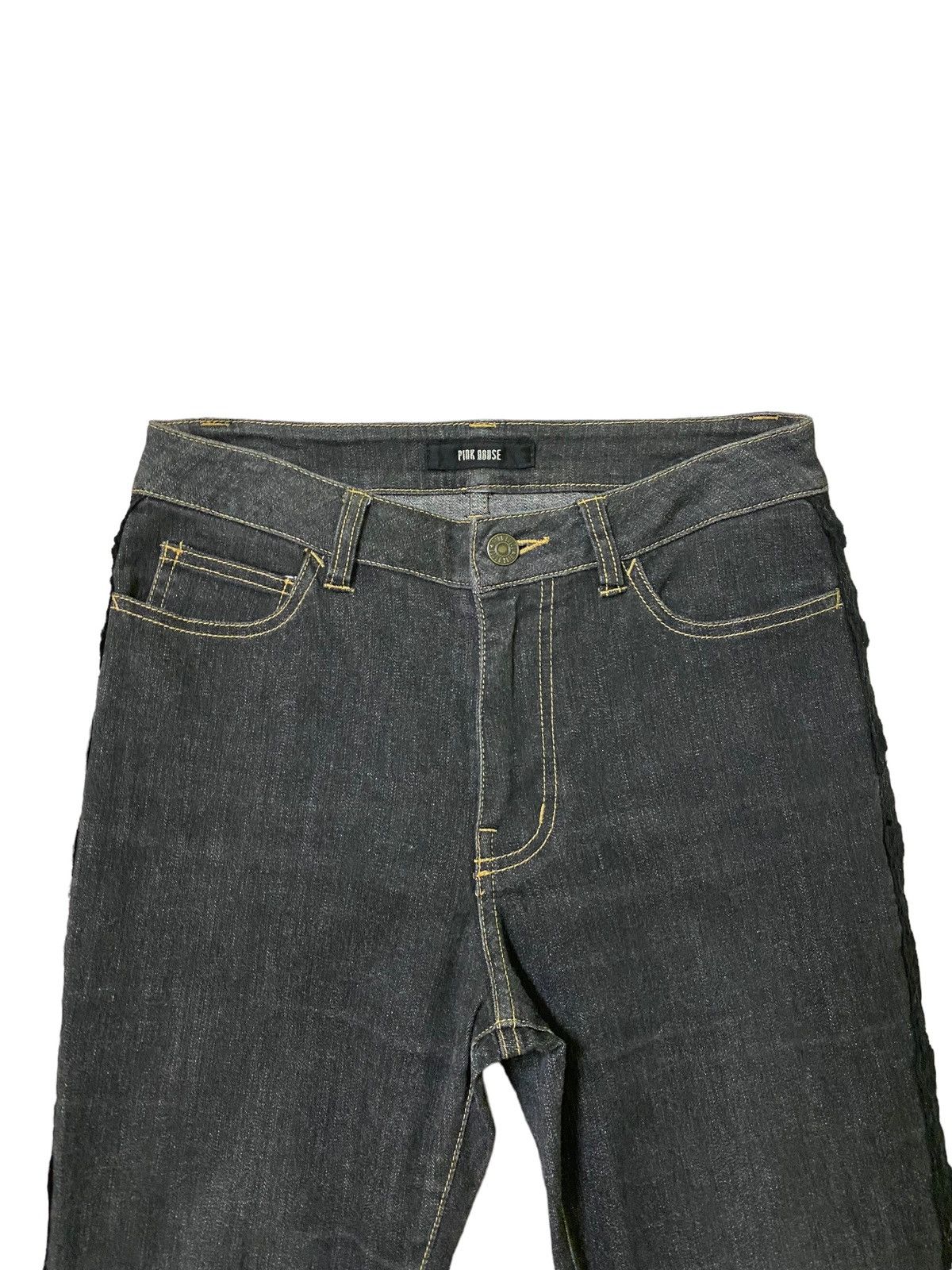Hysteric Glamour × If Six Was Nine × Japanese Brand Flared Pink House Lace button Leg Design Denim Pant Size US 26 / EU 42 - 3 Thumbnail