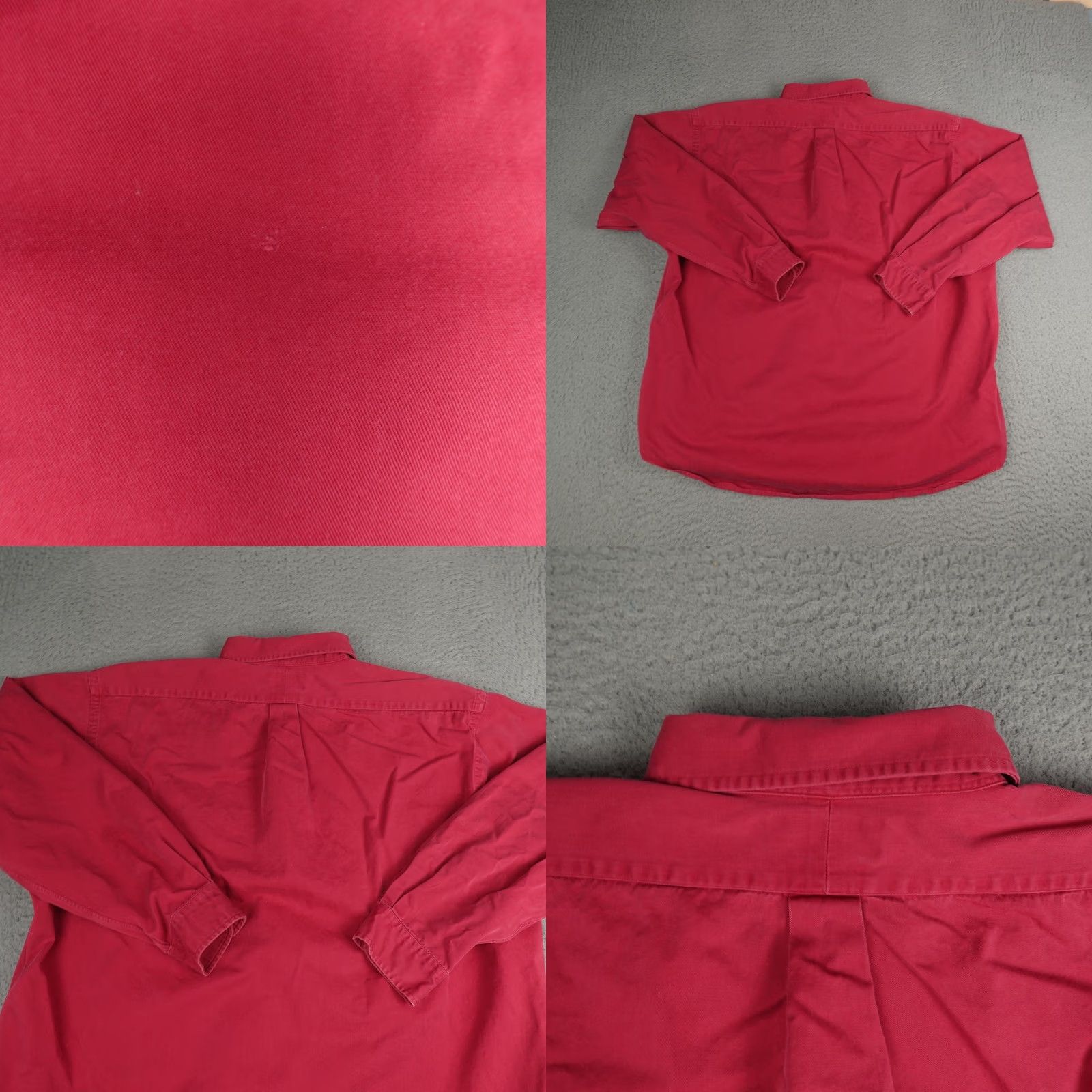 Polo Ralph Lauren VINTAGE Polo Ralph Lauren Shirt Mens XL Red Blake Canvas Button Long Sleeve 90s Size US XL / EU 56 / 4 - 8 Thumbnail