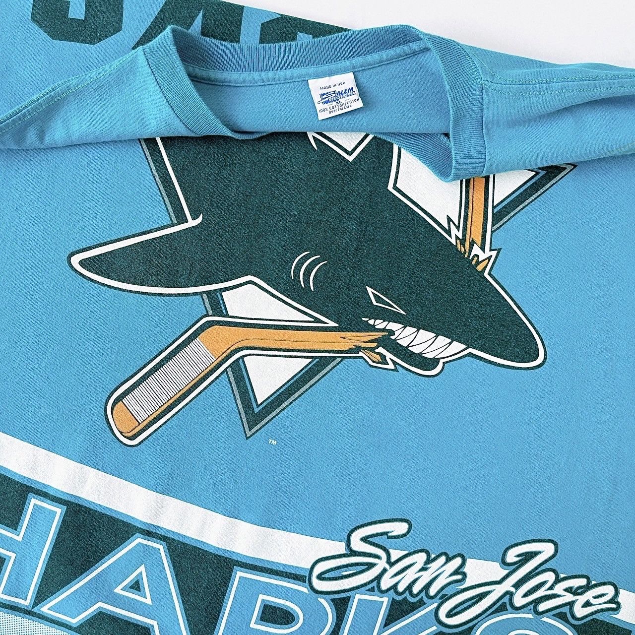 Salem Sportswear × Vintage 90s San Jose Sharks NHL t-shirt/ XL Size US XL / EU 56 / 4 - 8 Thumbnail