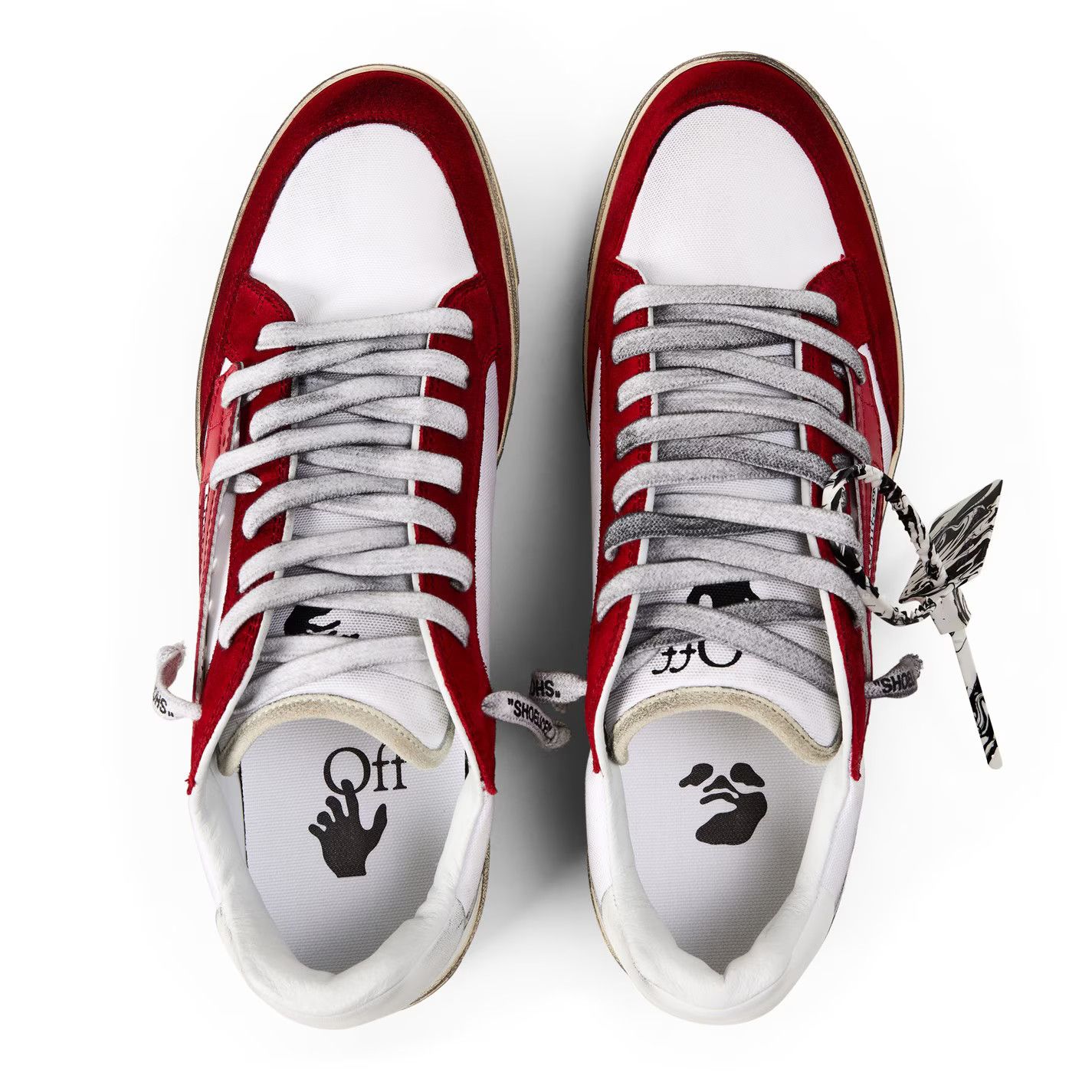 Off-White o1g2r1mq0226 Low-Top Trainers in White/Red Size US 14 / EU 47 - 3 Thumbnail