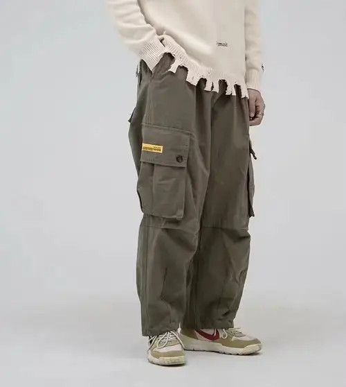 Japanese Brand Indigo Union Japan Military Green Multi Pocket Worker Pants Size US 32 / EU 48 - 2 Thumbnail