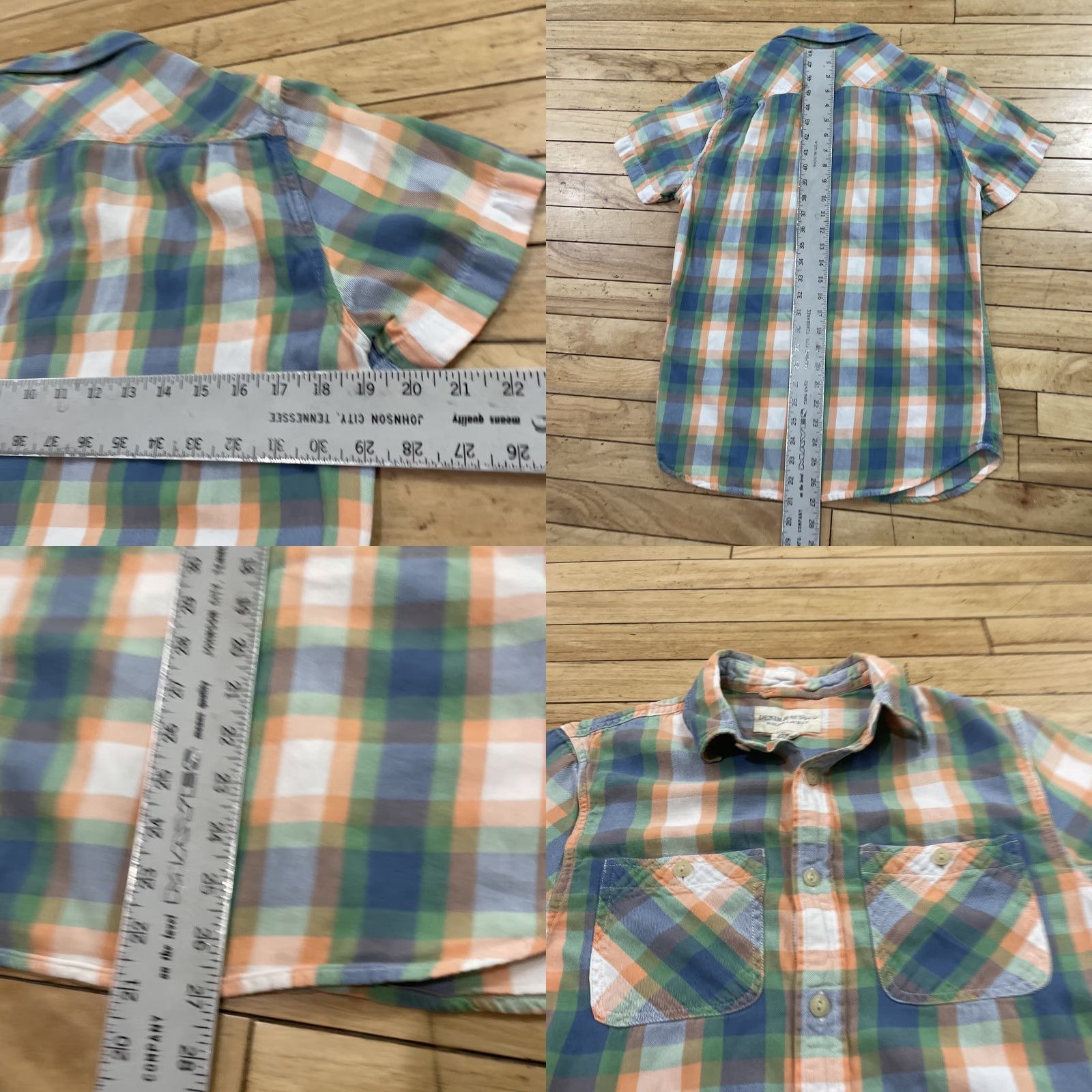 Ralph Lauren VINTAGE Ralph Lauren Denim & Supply Shirt Men S Y2k Bright Green Orange Plaid Madras Size US S / EU 44-46 / 1 - 8 Thumbnail