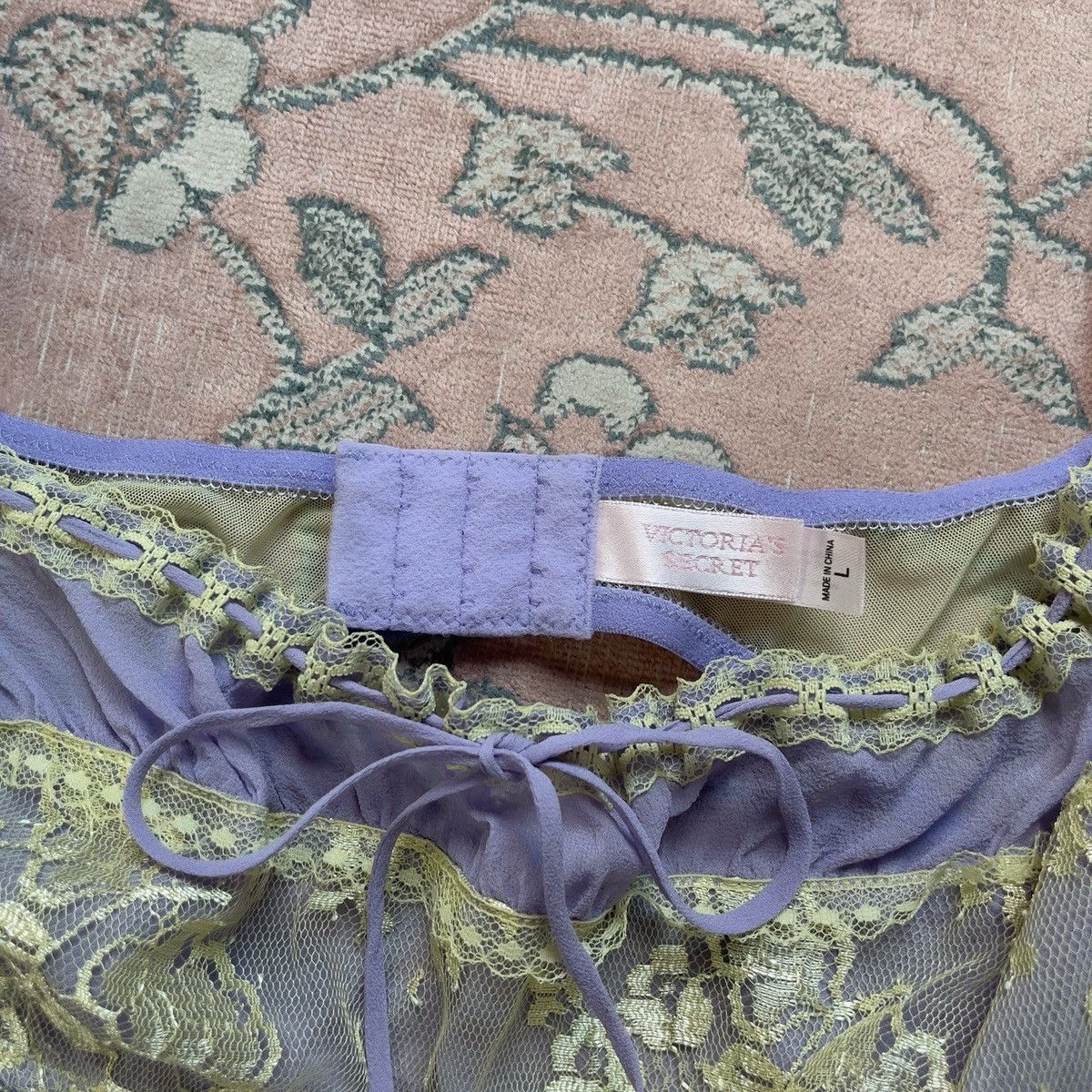 Victoria's Secret Victoria’s Secret Lavender Silk Mini Slip Dress (L) Size L / US 10 / IT 46 - 10 Thumbnail
