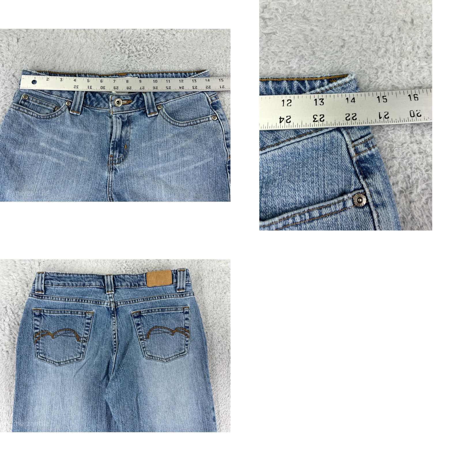 Vintage Maurices Jeans Women 6 Blue Denim Bootcut Mid Rise Cotton 5-Pocket Design Inseam 28 in Regular Stretch Wool? No. Size 28" / US 6 / IT 42 - 9 Thumbnail