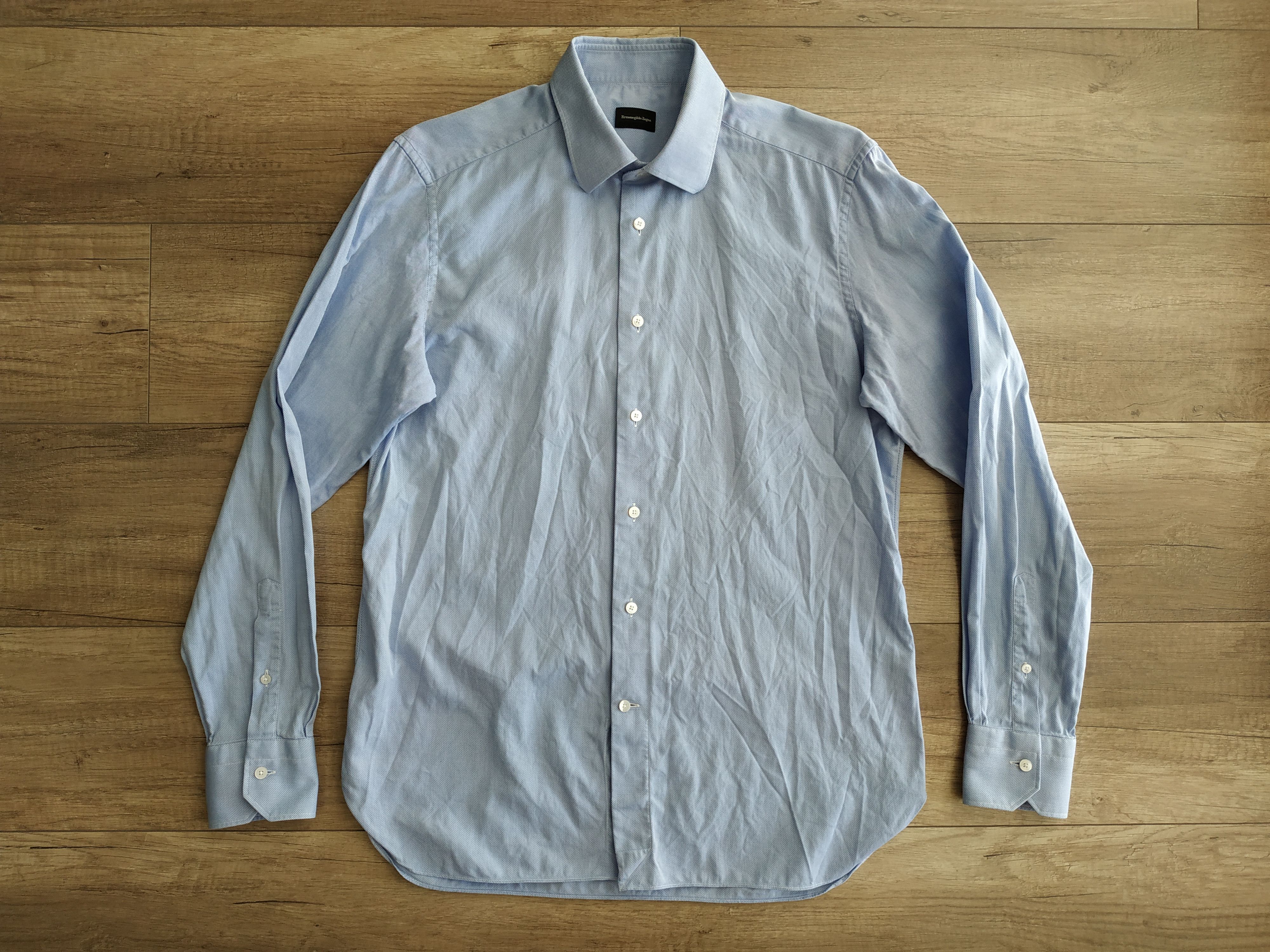 Ermenegildo Zegna ERMENEGILDO ZEGNA Men's Button Up Shirt, MEDIUM (42 Collar) Size US M / EU 48-50 / 2 - 1 Thumbnail