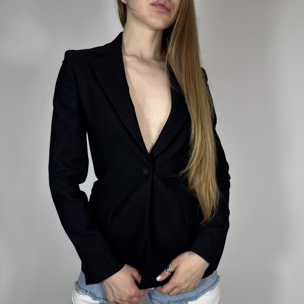 Versace Vintage 90s Gianni Versace Couture G Logo Luxury Blazer Size S / US 4 / IT 40 - 1 Thumbnail