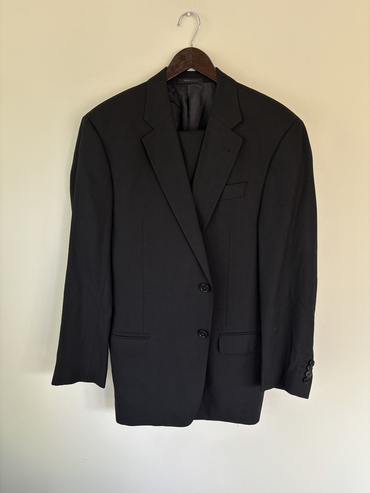 Armani Collezioni Armani Suit G-Line Wool Two Piece 2pc EU 52 Trousers Jacket Size 36S - 4 Thumbnail