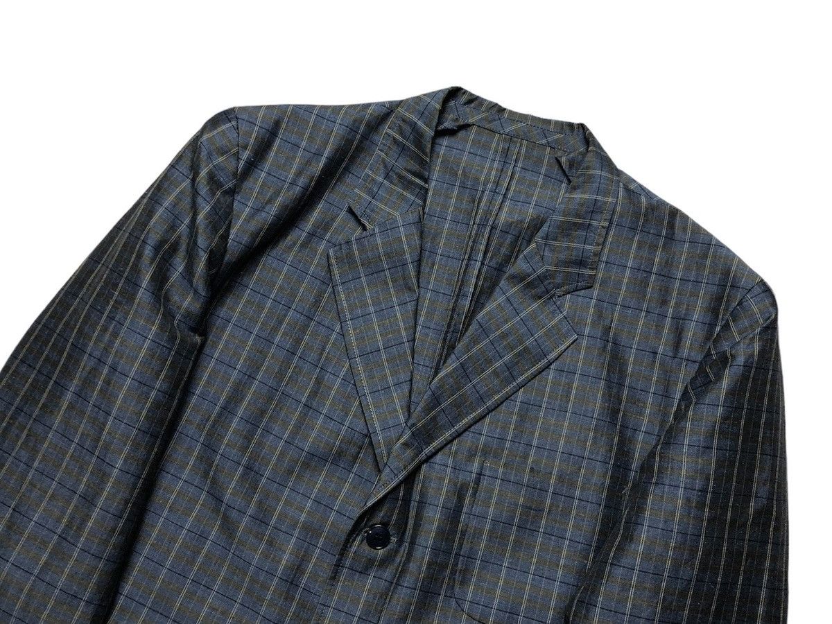 Vintage Lanvin vintage unlined checkered linen/cotton blazer Size 50R - 3 Thumbnail