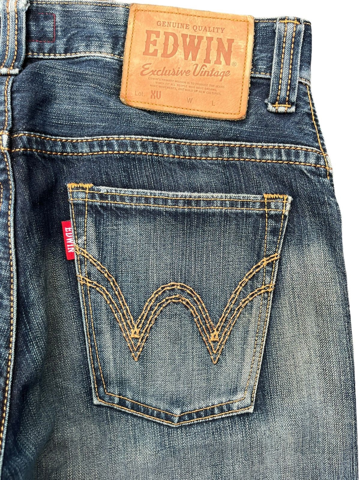Edwin Vintage Japanese Brand Edwin Distressed Wide Leg Jeans Size US 34 / EU 50 - 9 Thumbnail