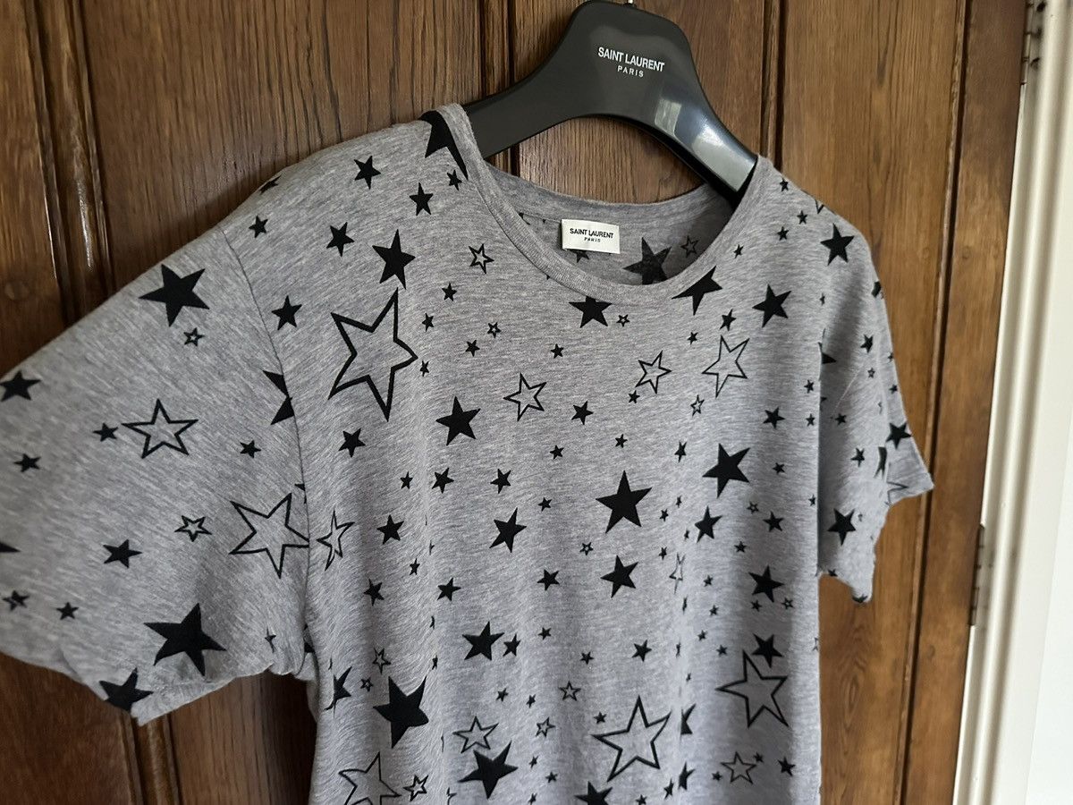 Saint Laurent Paris SS15 Saint Laurent star logo grey t shirt Psych Rock Hedi L Size US L / EU 52-54 / 3 - 13 Thumbnail