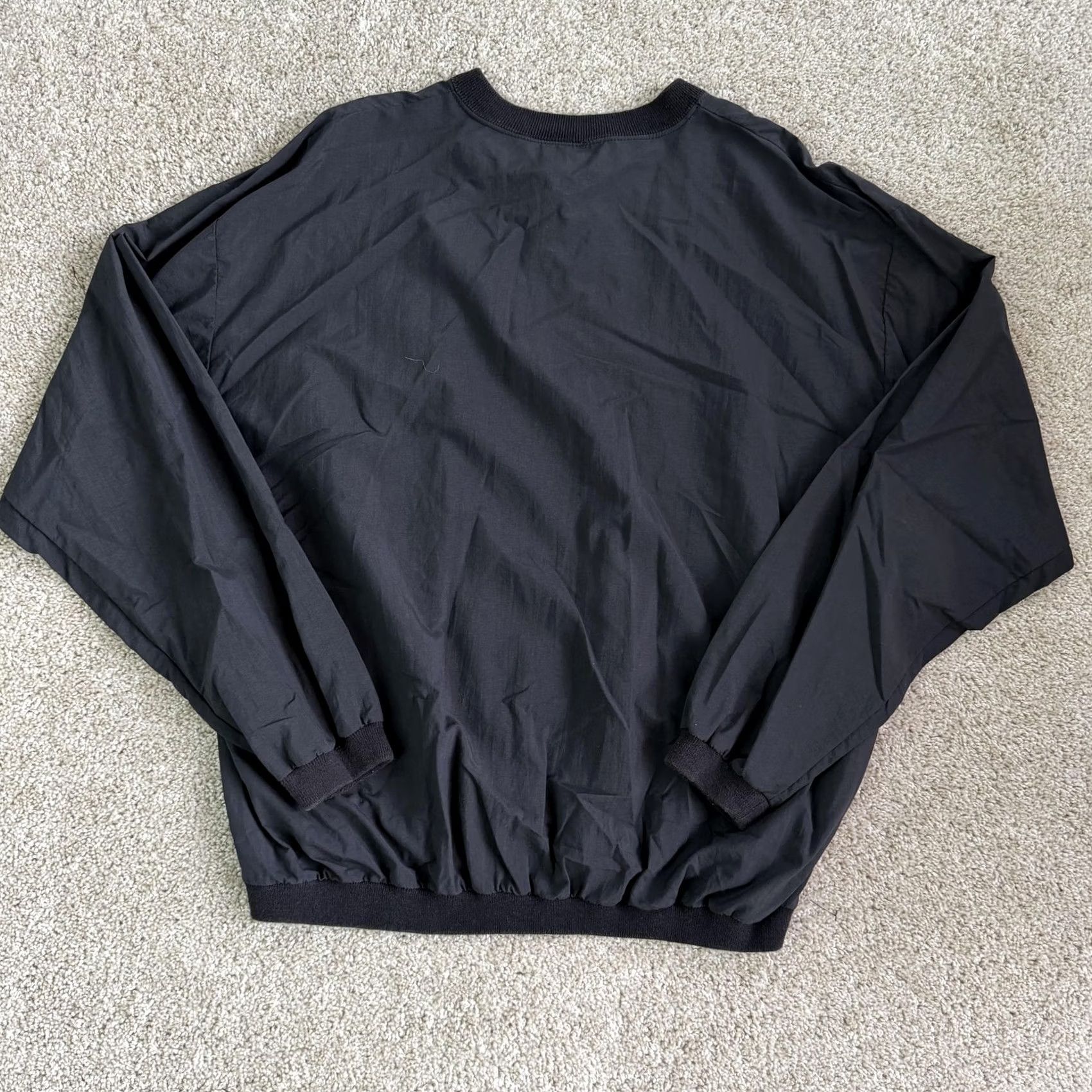 Lee VINTAGE Lee Sport Jacket Mens XL Black Nylon Golf Windbreaker USA Pullover 90s Embroidered Logo Sports Casual Baseball/Outing Golf Windscreen? Size US XL / EU 56 / 4 - 5 Thumbnail
