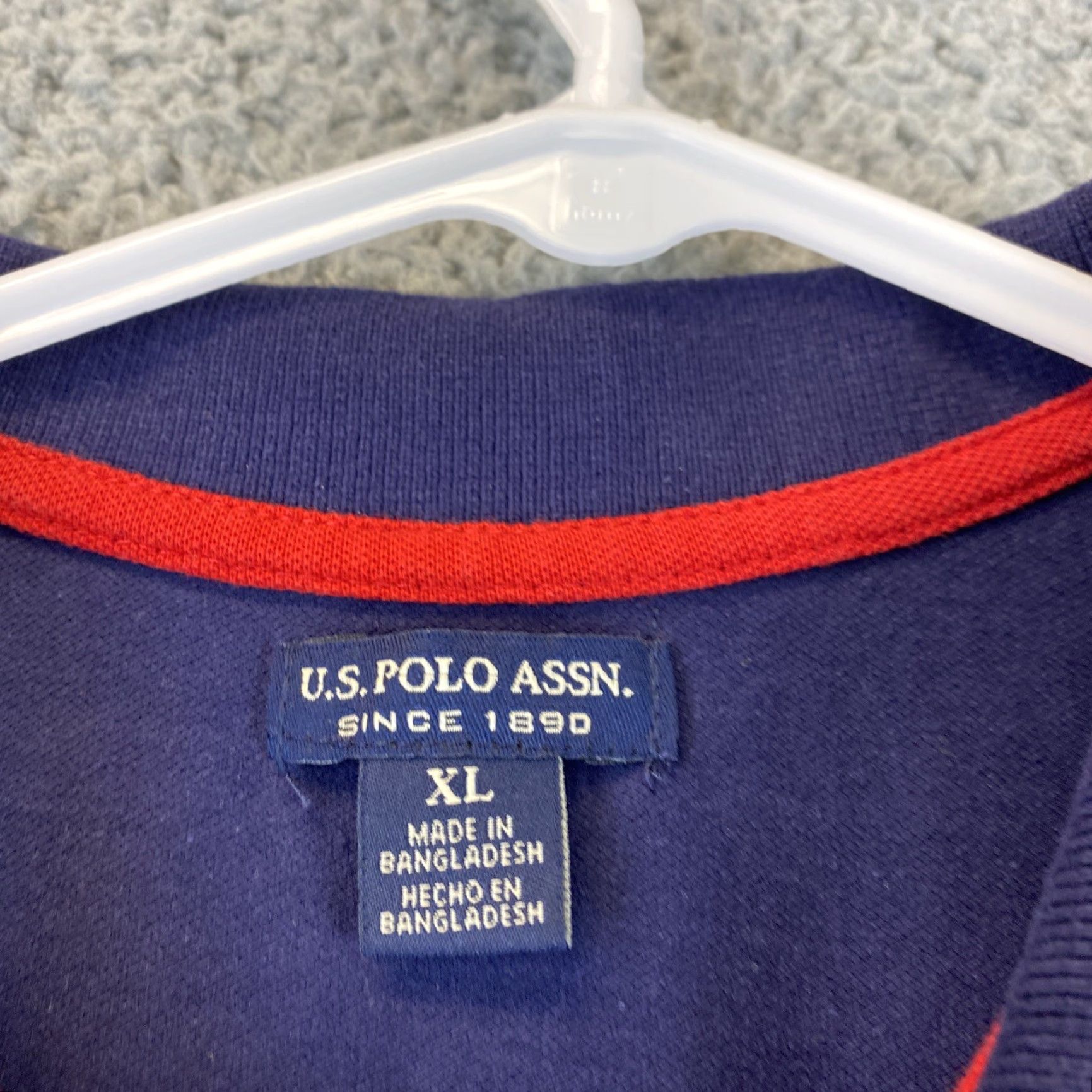 Vintage US Polo Assn Women's Blue Short Sleeve Polo Shirt Top XL Shirt Size XL / US 12-14 / IT 48-50 - 3 Thumbnail