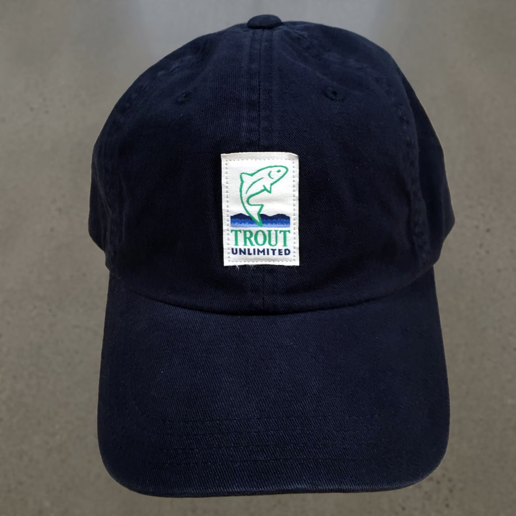 Vintage Trout Unlimited Baseball Cap Blue One Size Adjustable Cotton Mens Size ONE SIZE - 1 Thumbnail