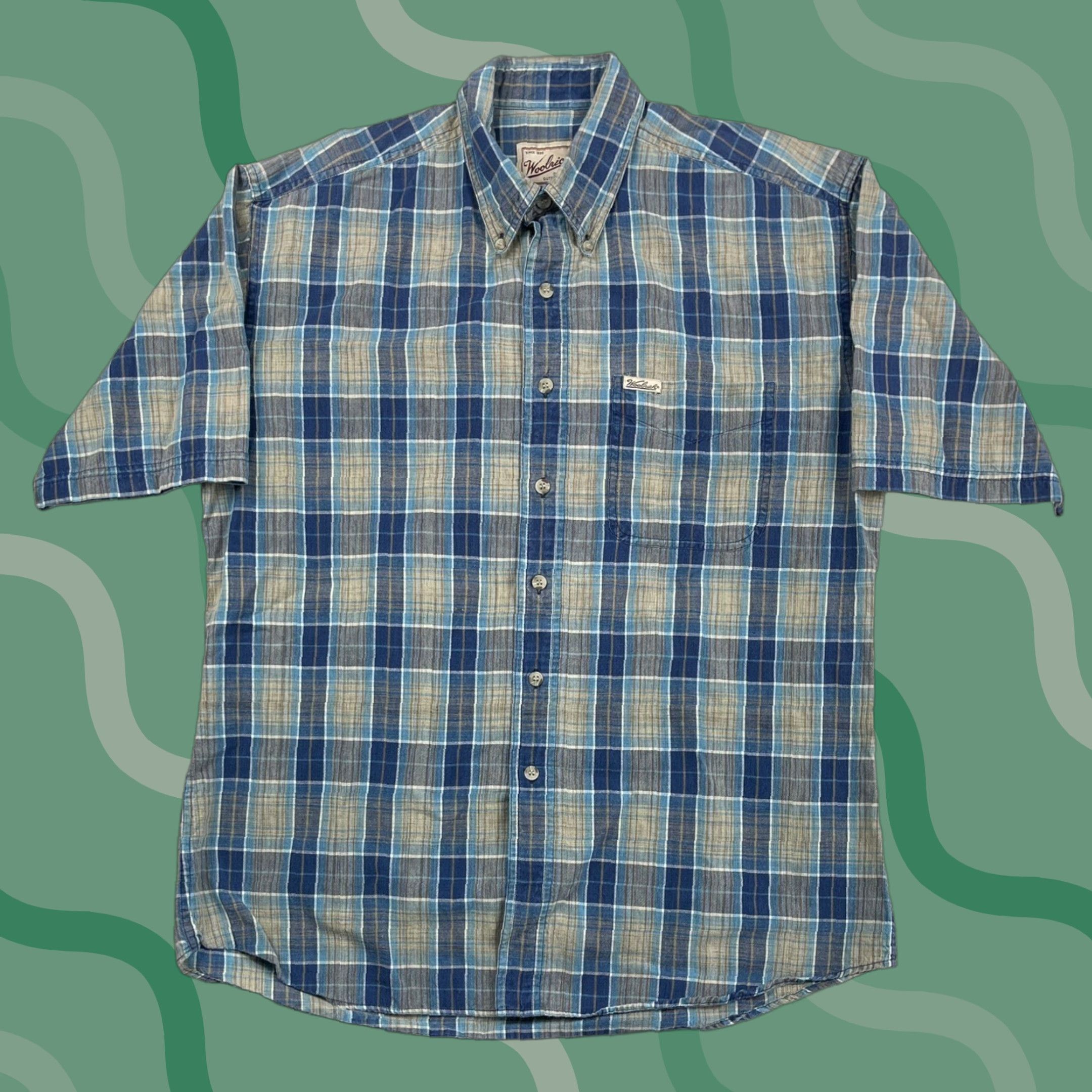 Vintage VINTAGE Woolrich Mens Shirt Plaid Button Down Short Sleeve Sz L Casual Fishing Hiking Size US L / EU 52-54 / 3 - 1 Thumbnail