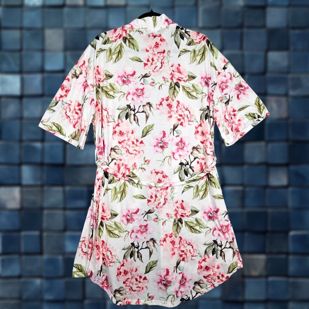 Show Me Your MuMu Show Me Your MuMu Women's Floral Kimono Robe OS Pink Size ONE SIZE - 1 Thumbnail