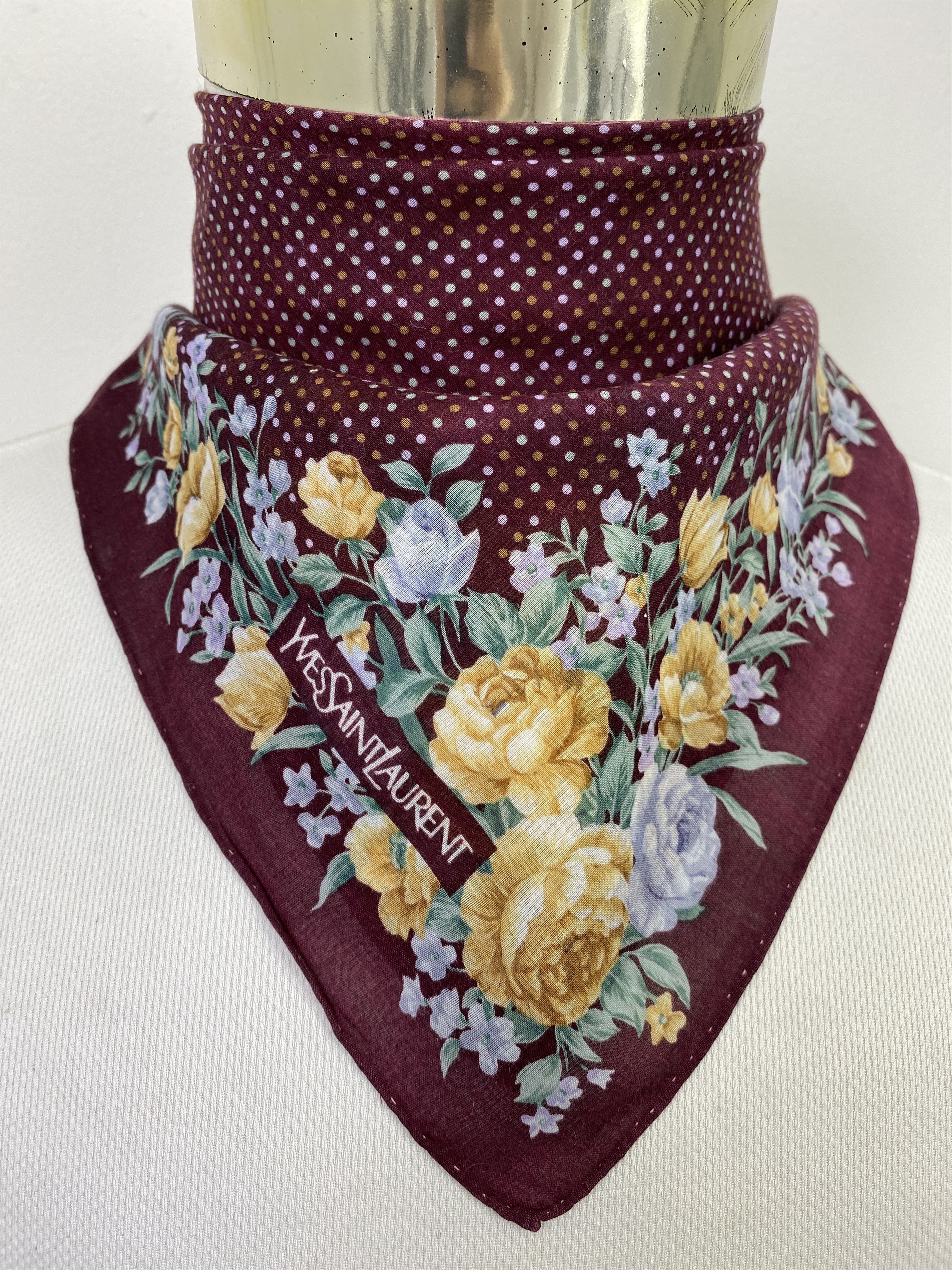 Yves Saint Laurent Yves Saint Laurent Handkerchief / Neckerchief KT0194 Size ONE SIZE - 2 Thumbnail