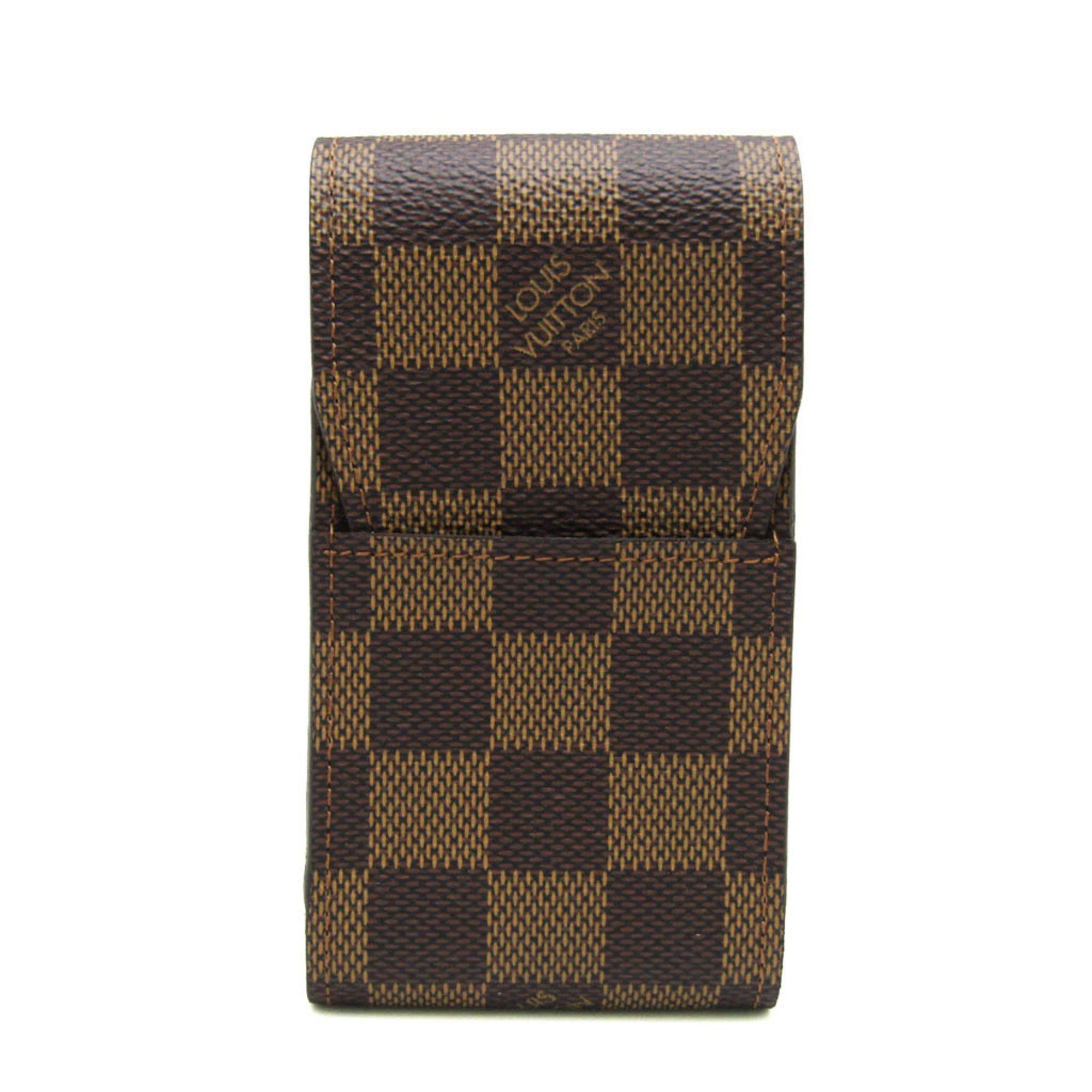 image of Louis Vuitton Damier Cigarette Case Damier Canvas Ebene Cigarette Case N63024, Women's