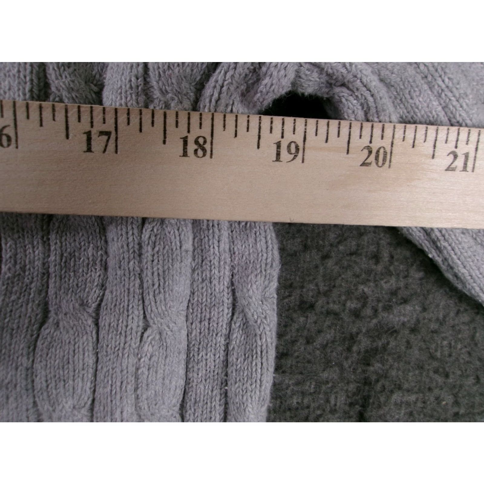 Vintage St Johns Bay Women Sweater Large Light Gray Cable Pullover Cozy Classic Fall Day Size L / US 10 / IT 46 - 3 Thumbnail