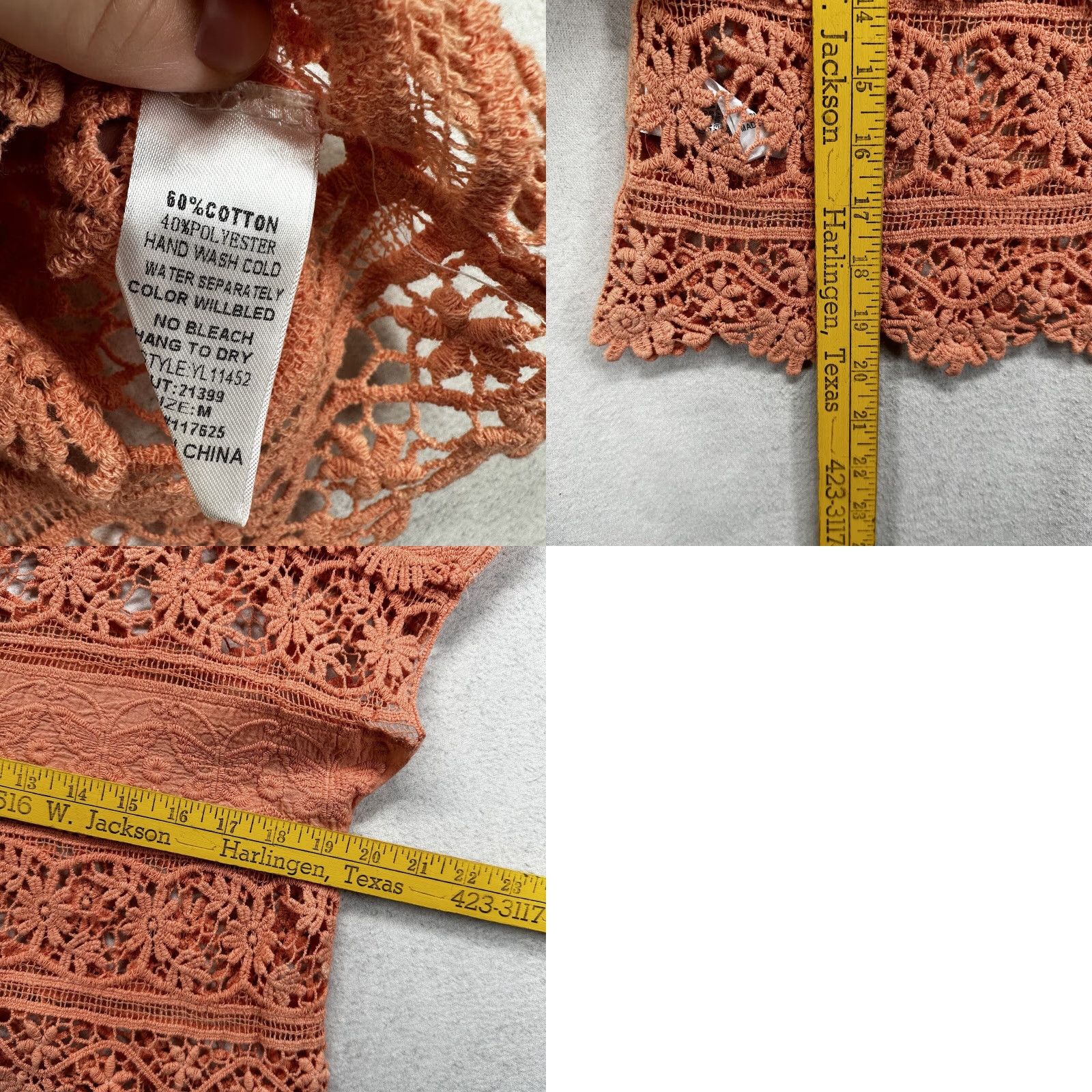 Vintage Ya Las Angeles Blouse Coquette Open Light Breathable Medium y2k Knit Angel Size M / US 6-8 / IT 42-44 - 8 Thumbnail