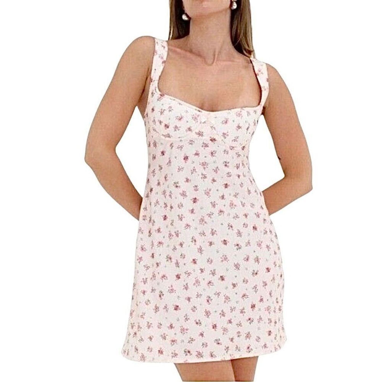 Other Rumored Loverboy Mini Dress LARGE Sweetheart Coquette Size L / US 10 / IT 46 - 3 Thumbnail