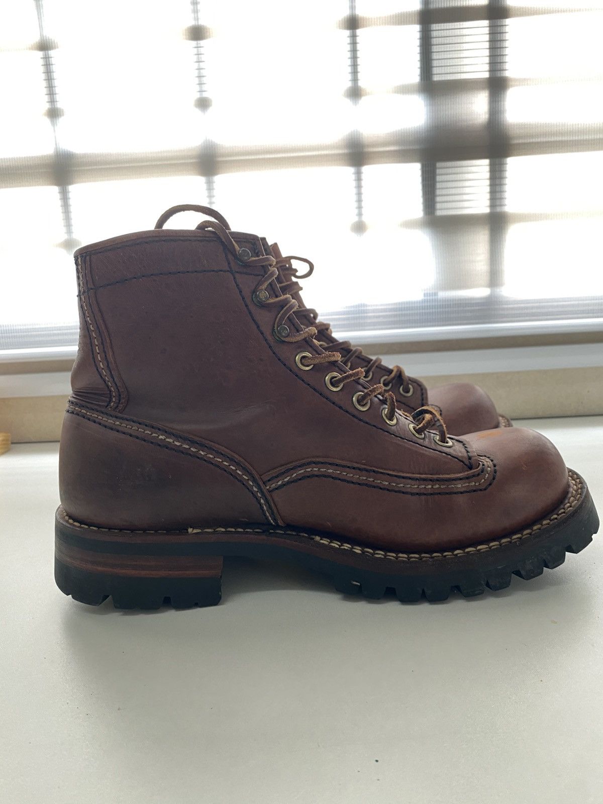 LONE WOLF × Sugar Cane Vintage Sugar Cane Lone Wolf logger with vibram lug sole Size US 7.5 / EU 40-41 - 3 Thumbnail