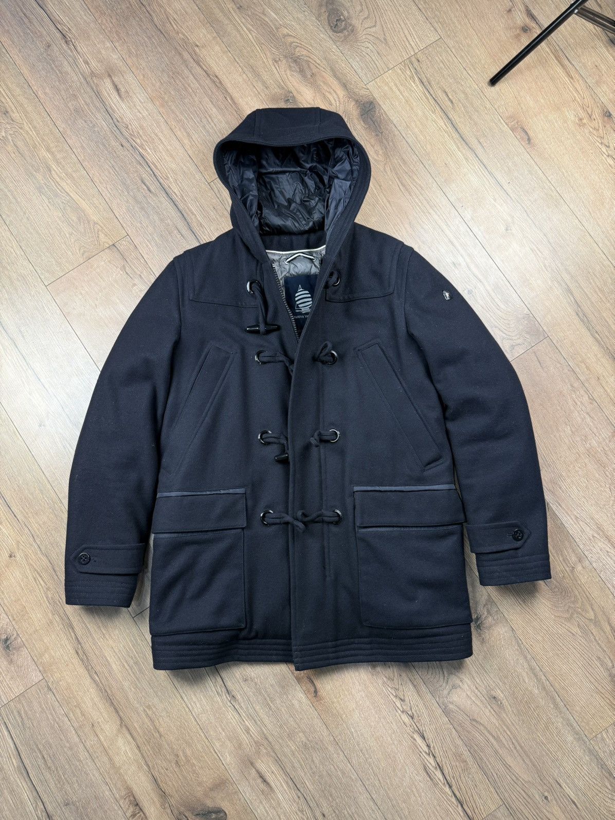 Other Marina Yachting Delfino Down Coat 50 – Hooded Wool & Puffer Size US M / EU 48-50 / 2 - 2 Thumbnail