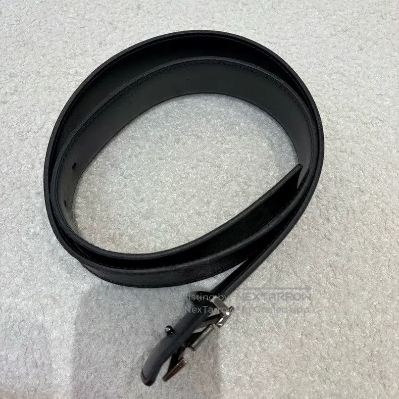 Louis Vuitton Louis Vuitton Classic Black Flower Belt Size ONE SIZE - 3 Thumbnail