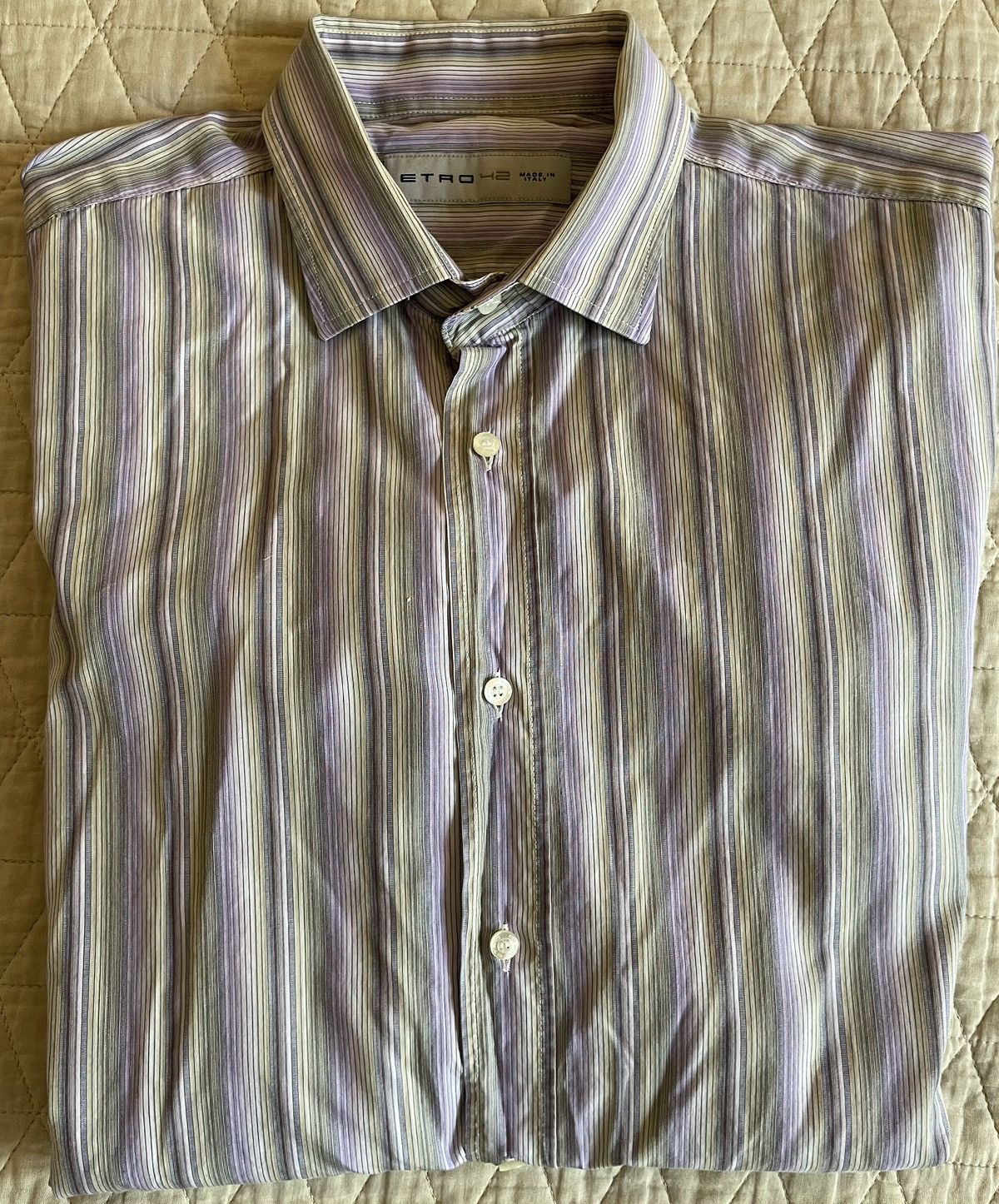 Etro Pastel Stripe Shirt Size US L / EU 52-54 / 3 - 1 Thumbnail