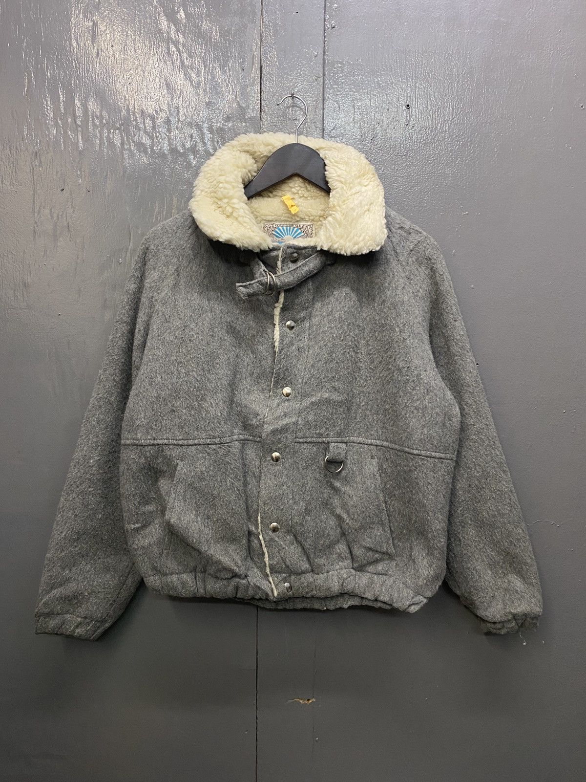 Vintage Vintage William Barry Struggle Gear Shearling Wool Jacket Size US S / EU 44-46 / 1 - 1 Thumbnail