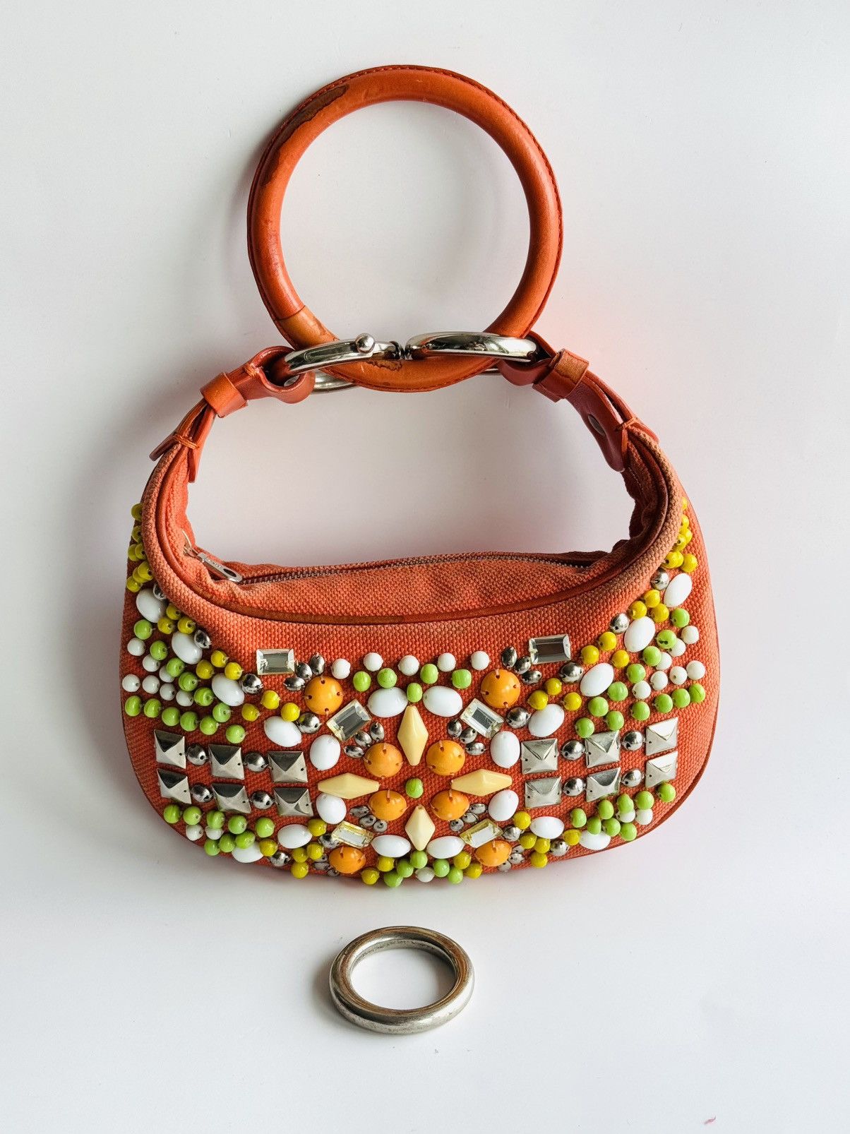 Chloe Vintage beaded Chloe Bracelet bag by Phoebe Philo orange Size ONE SIZE - 19 Thumbnail