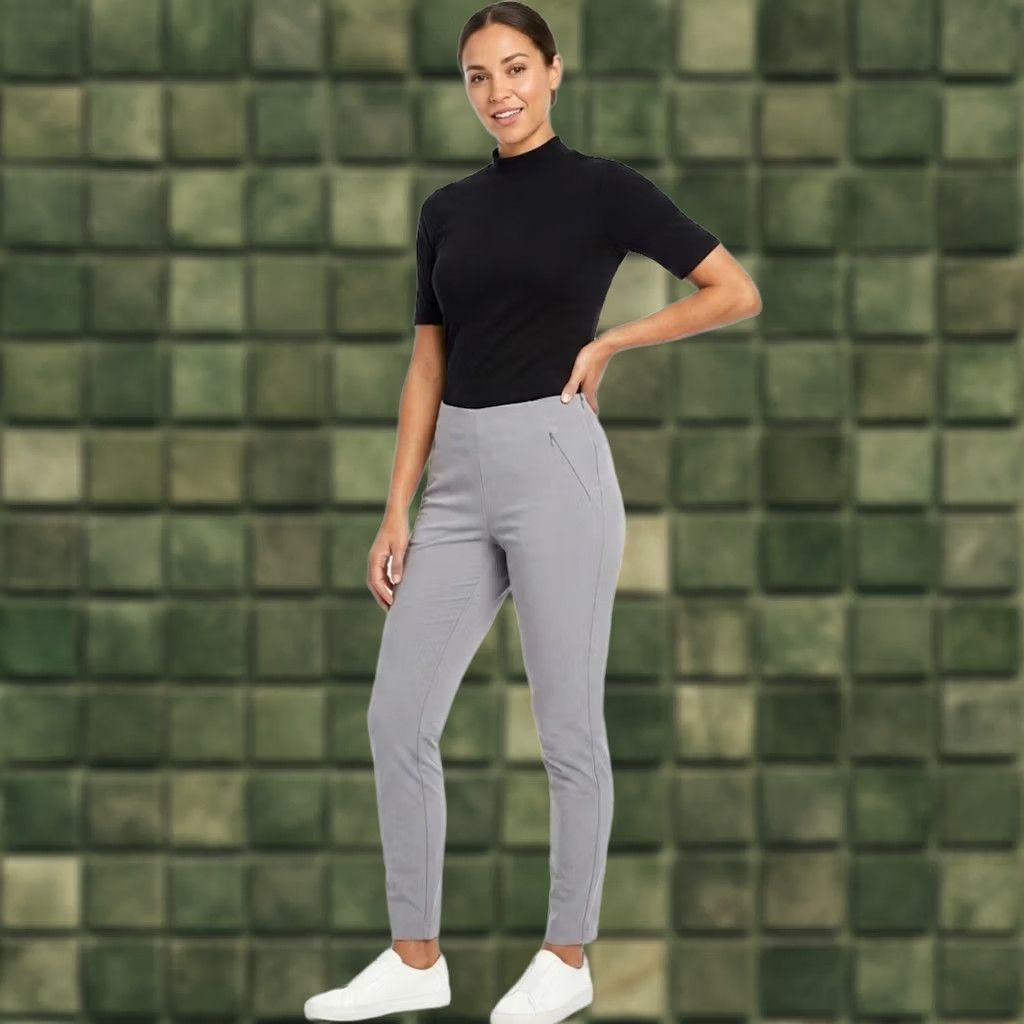 Vintage Duluth Trading Flexcellent Skinny Pants Women 8 Regular Gray Stretch Hiking Workwear Ankle Slimming Tummy Control Water Resistant Size 30" / US 8 / IT 44 - 1 Thumbnail