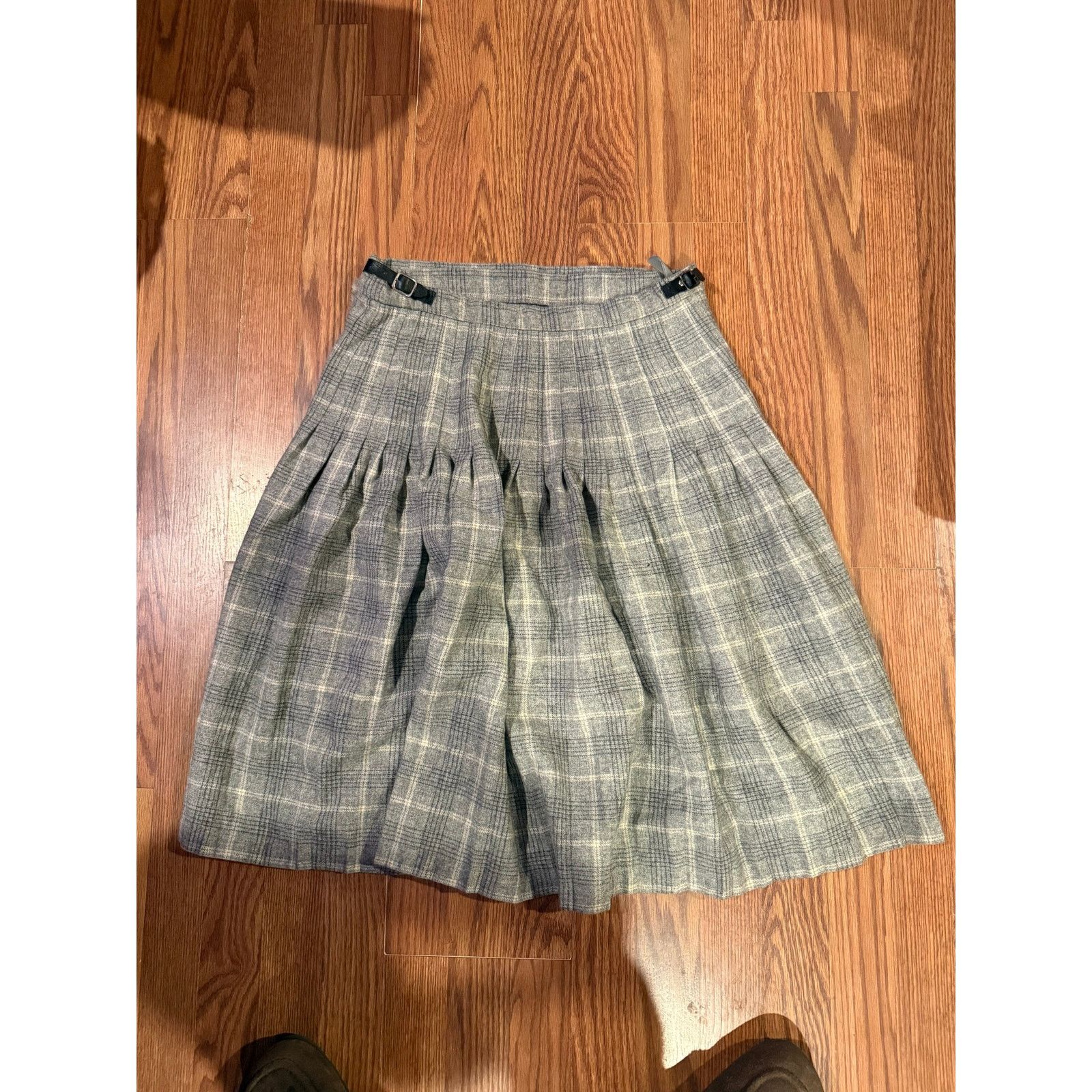 Other Vintage Gray Wool Tartan Kilt Pure New Wool Classic Plaid Size US 26 / EU 42 - 3 Thumbnail
