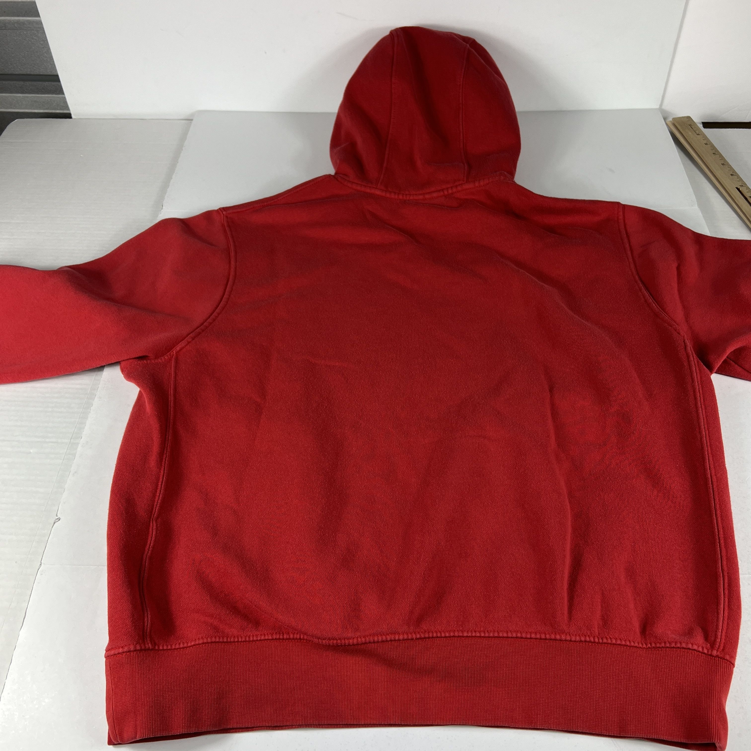 Nike Nike Sweatshirt Red Faded Check Chest Swoosh Logo Hoodie Size US L / EU 52-54 / 3 - 13 Thumbnail