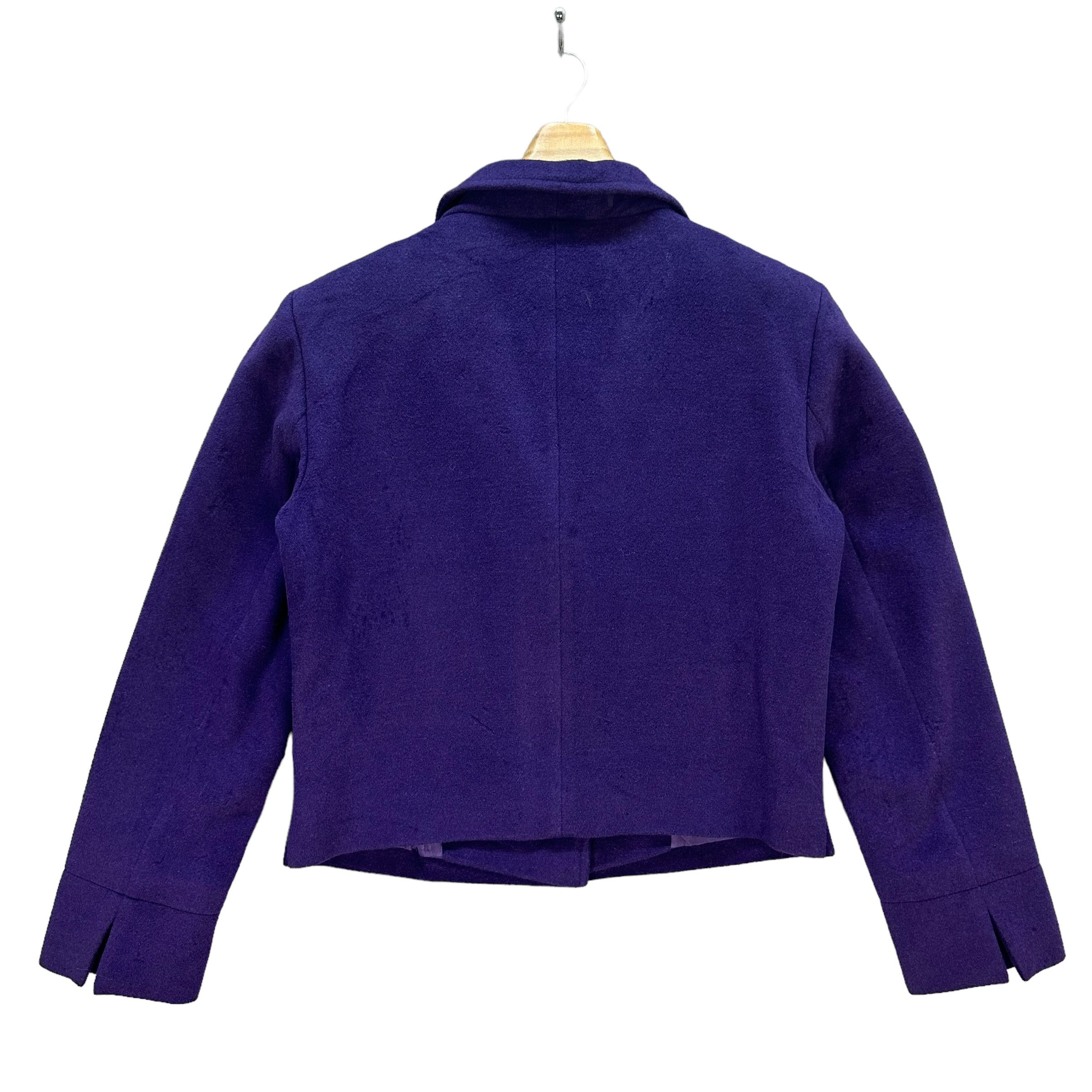 agnes b. AGNES B PARIS PURPLE WOOL CROPPED JACKET #7584-155 Size S / US 4 / IT 40 - 11 Thumbnail