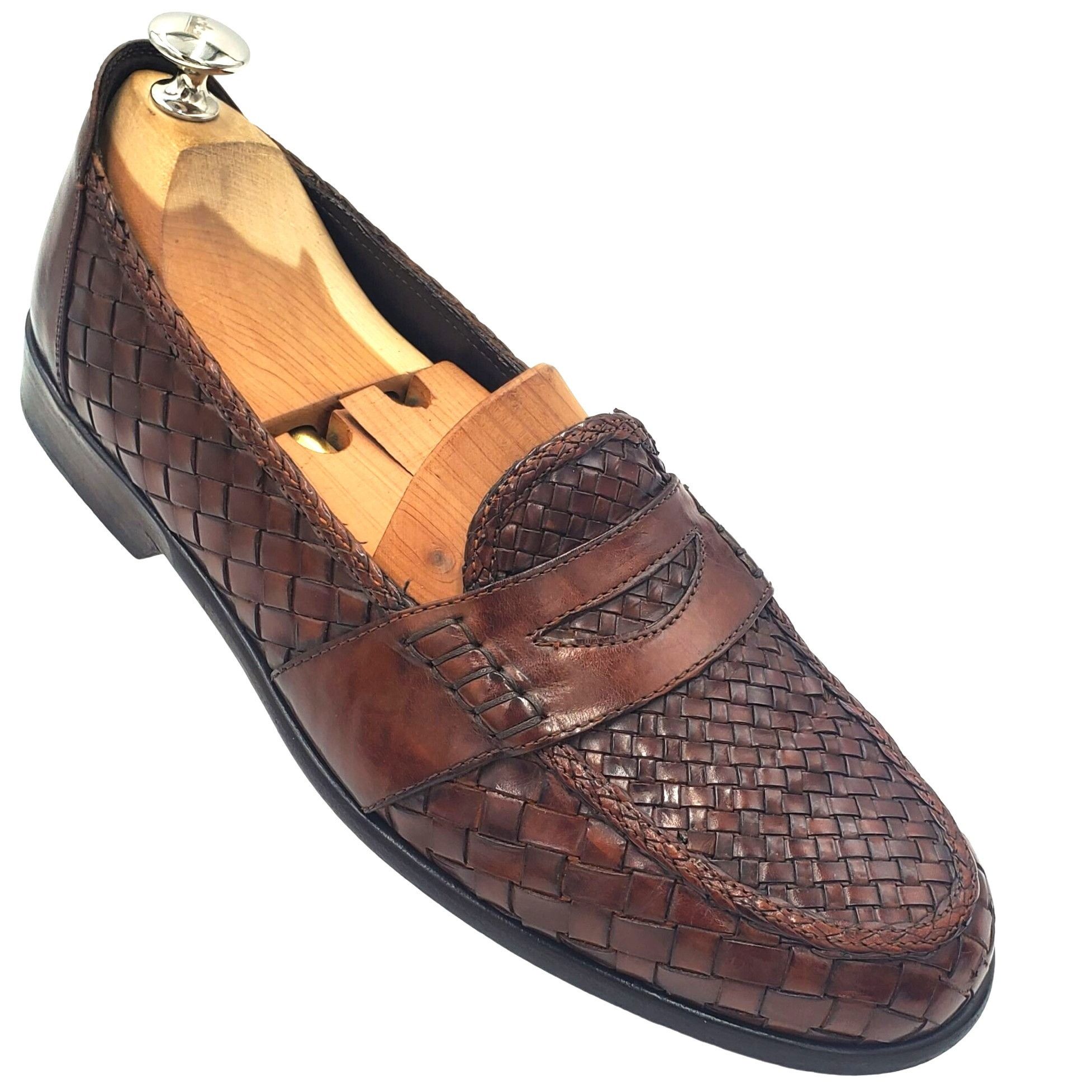 Cole Haan Italy Bragano Cole Haan Men's size 8.5 Brown Woven